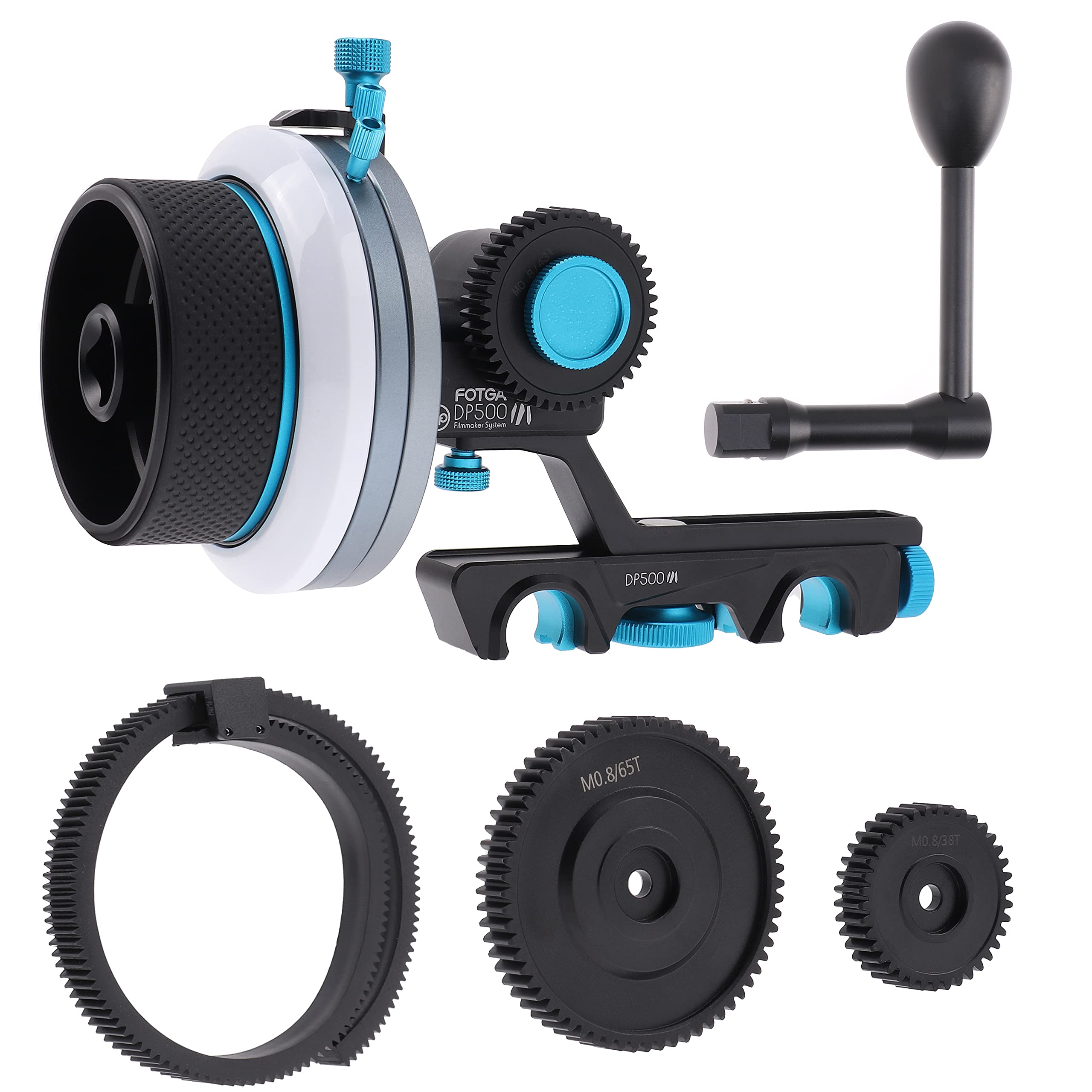 Fotga Dp500Iii Follow Focus Puller W/A/B Stop,15Mm Quick Release Rod Clamp For Canon Nikon Sony Blackmagic Dslr Cinema Camera Vi