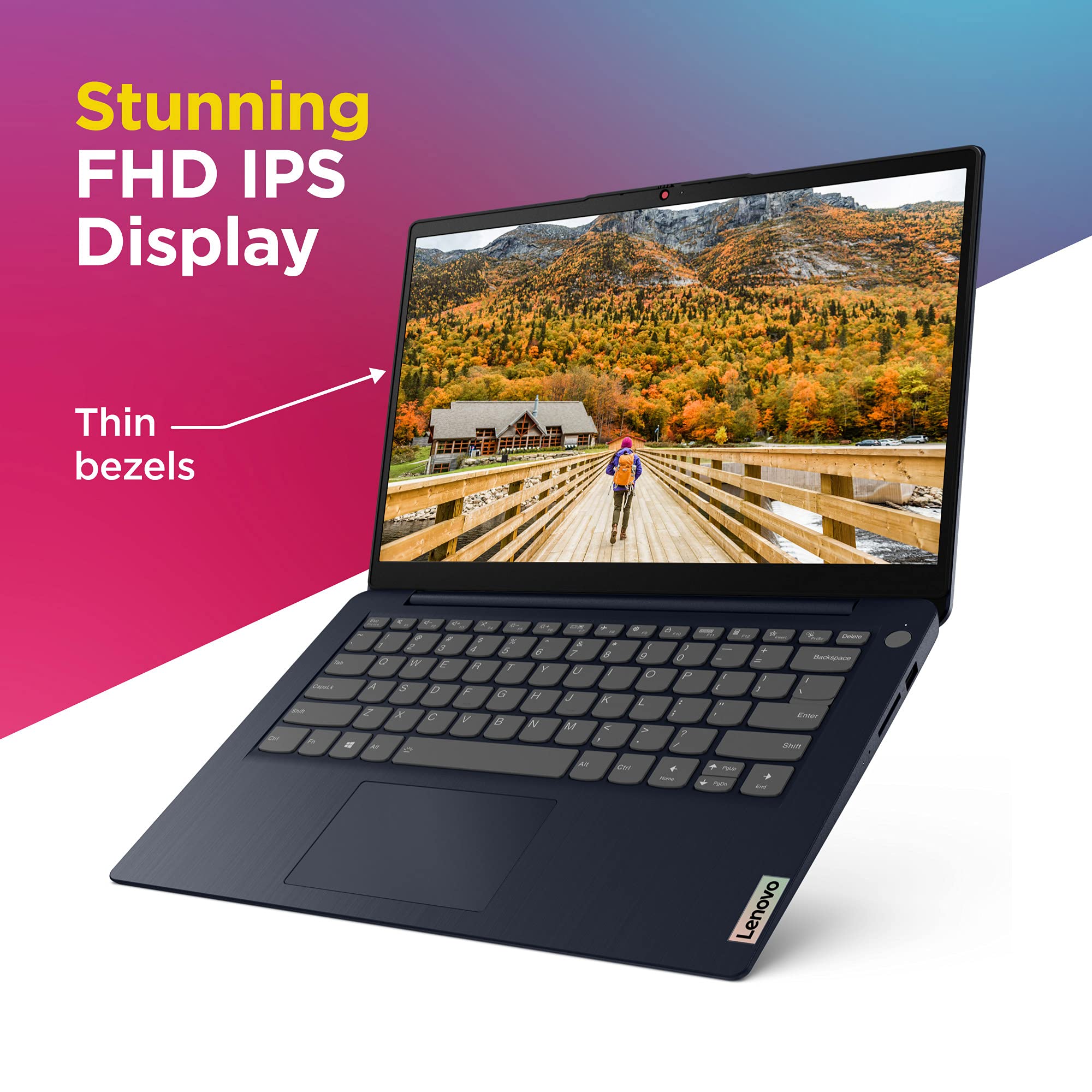 Lenovo Ideapad 3 Laptop, 14.0'' Fhd Display, Amd Ryzen 5 5500U, 8Gb Ram, 256Gb Storage, Amd Radeon 7 Graphics, Windows 11 Home,