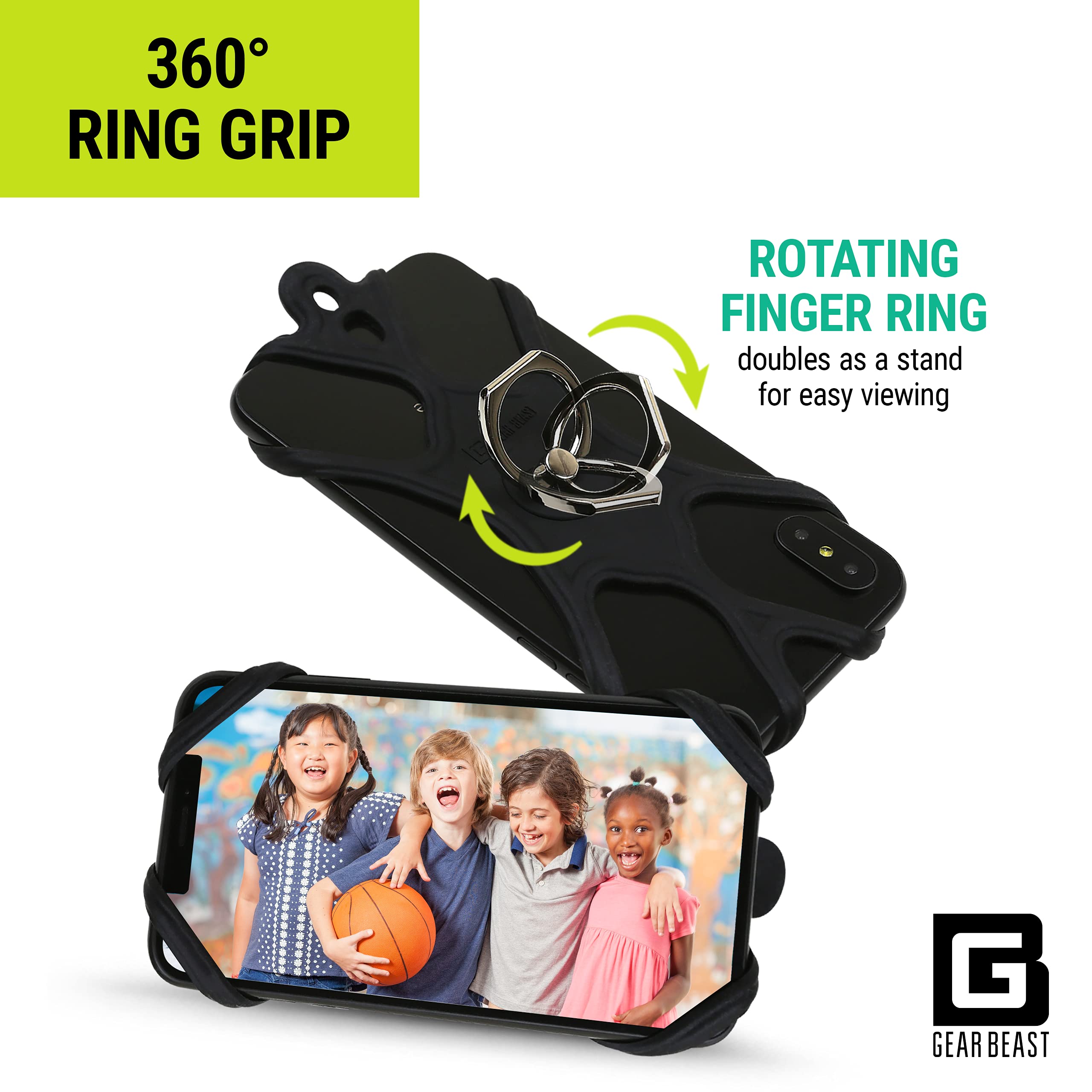 Universal Phone Lanyard Holder And Ring Grip, Silicone Cell Phone Lanyard Neck Strap And Phone Ring Holder Stand Compatible With