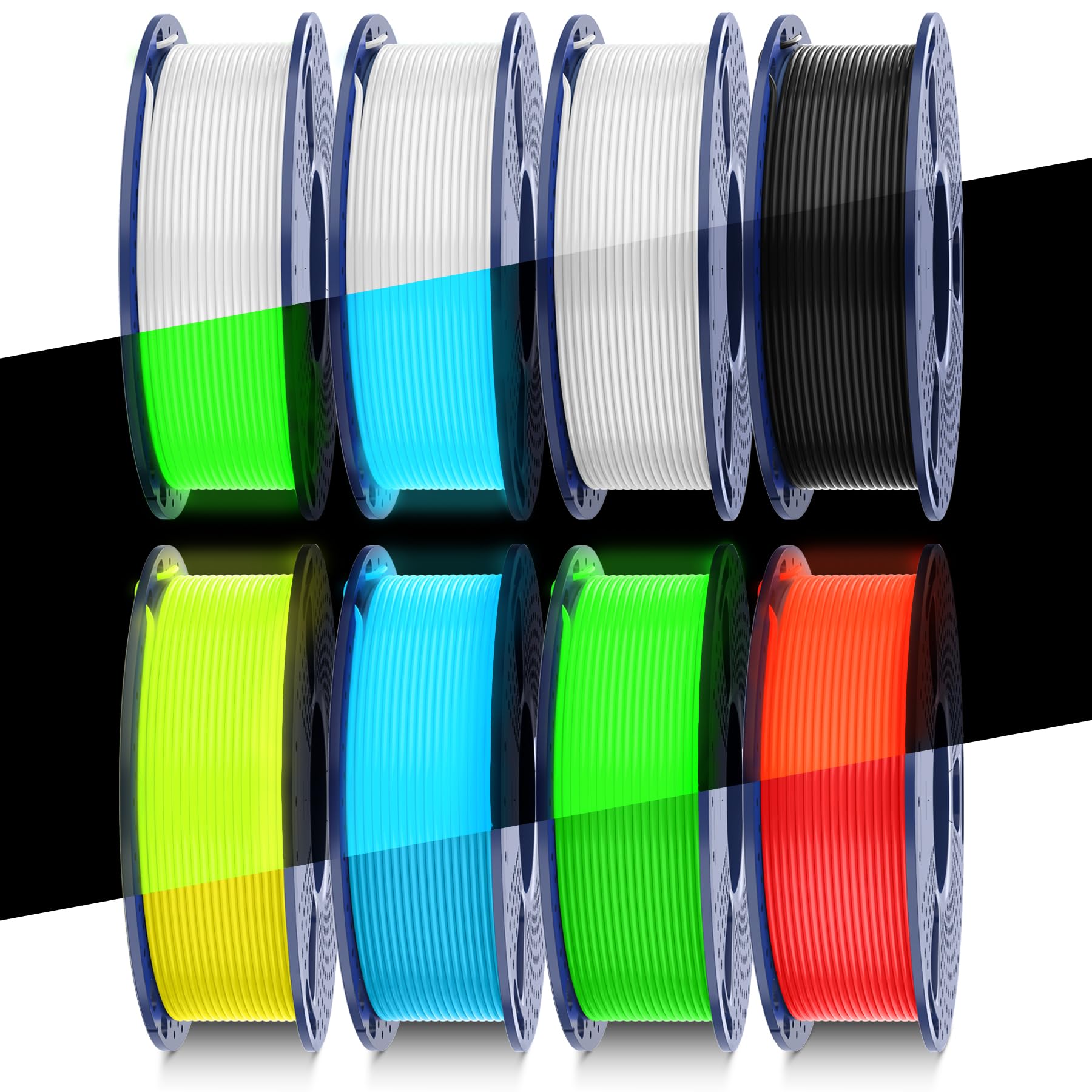 Sunlu Glow In Dark Pla Bundle, Neatly Wound Luminous Pla 3D Printer Filament 1.75Mm, Dimensional Accuracy +/  0.02Mm, 250G Spool
