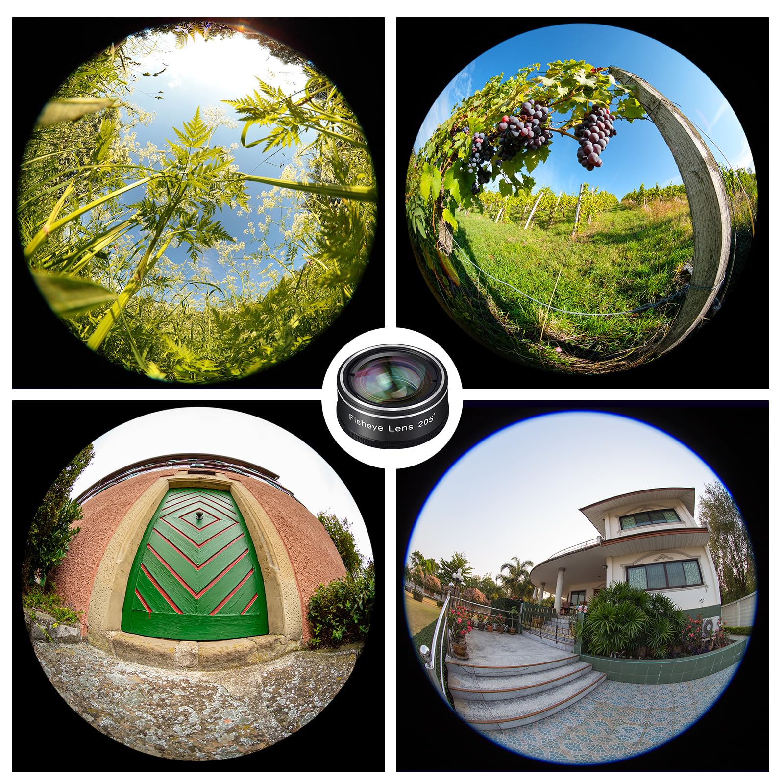 Phone Camera Lens, Godefa 3 In 1 Phone Lens Kit 205    Fisheye Lens + Macro Lens + 120    Wide Angle Lens,Clip On Cell Phone Cam