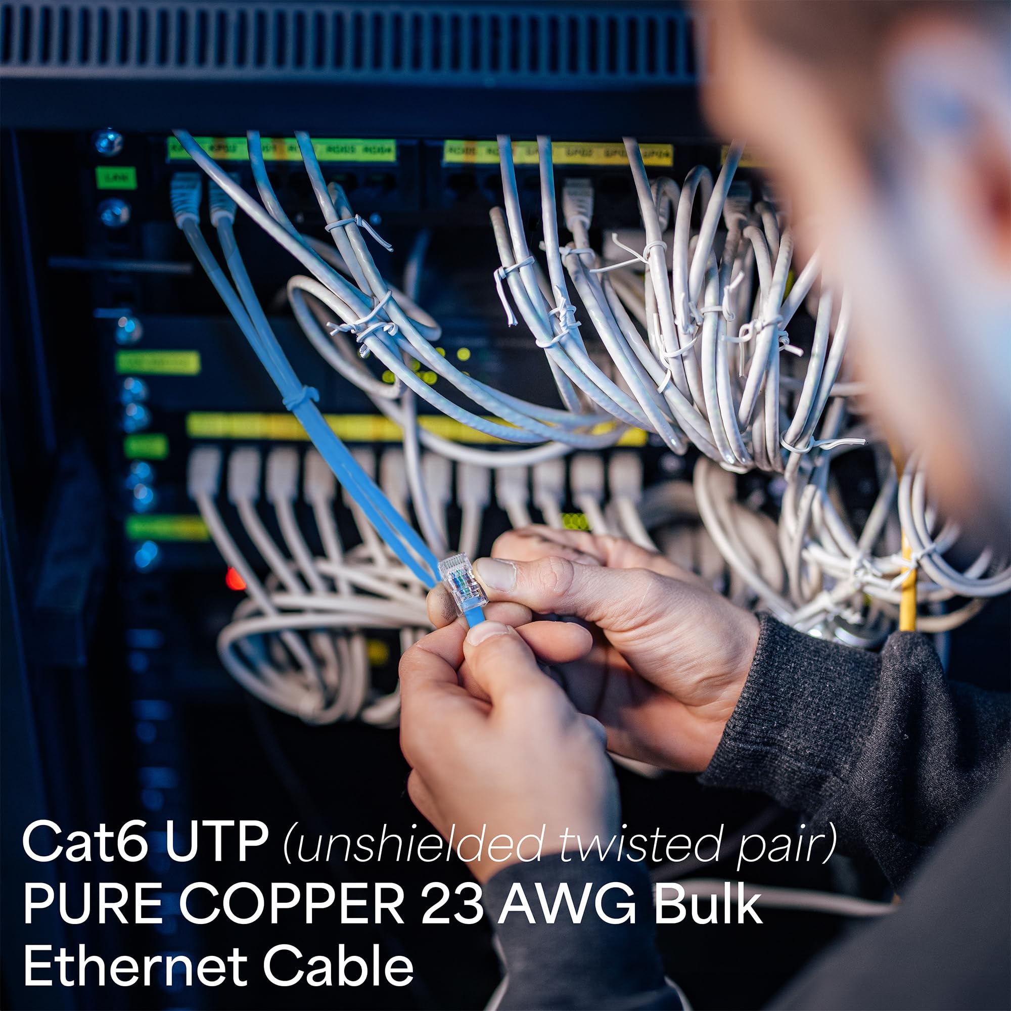 VIVO 500ft Bulk Cat6 Wire, Full Copper Ethernet Cable, 23 AWG, UTP Pull Box, LAN Network, Blue, CABLE V017