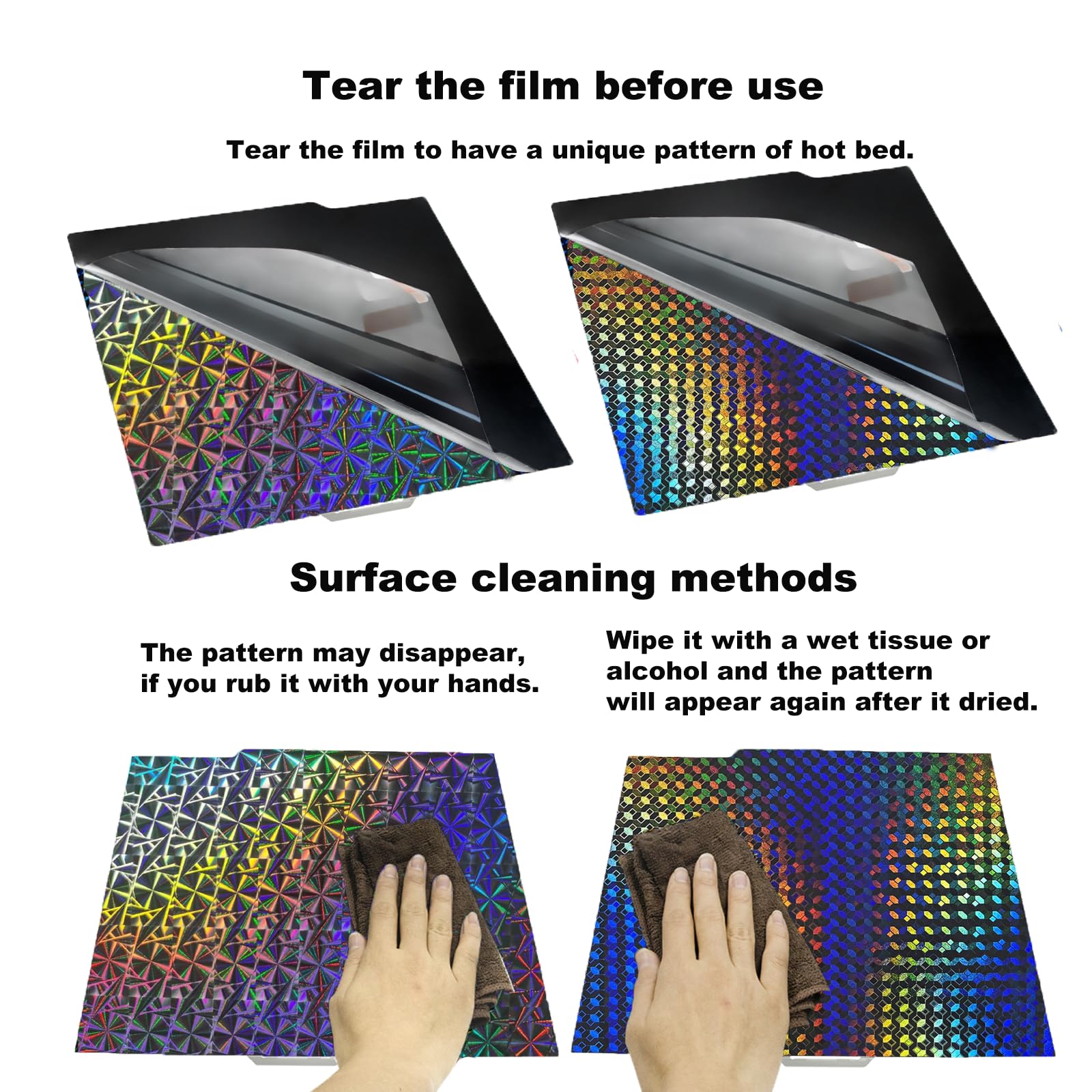 Diamond Ball+Windmill 3D Printer Build Plate For Bambu Labs X1 X1C X1E P1P P1S A1 3D Pritner, Double Sided Smooth Flexible Sprin
