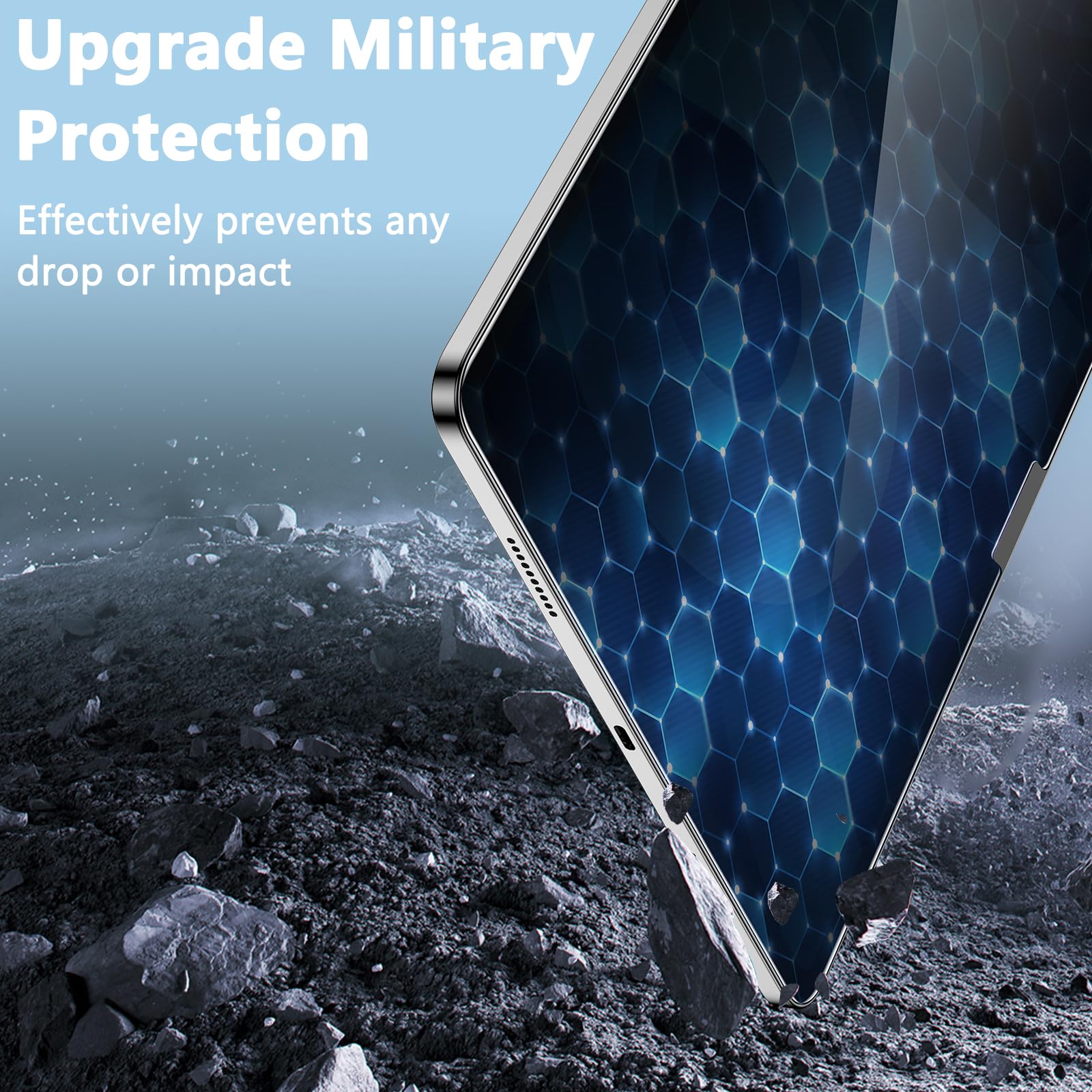 Wyqltd Privacy Screen Protector For Ipad Pro 11 Inch (2024) Anti Spy Tempered Glass, Anti Scratch, Bubbles Free, Compatible With