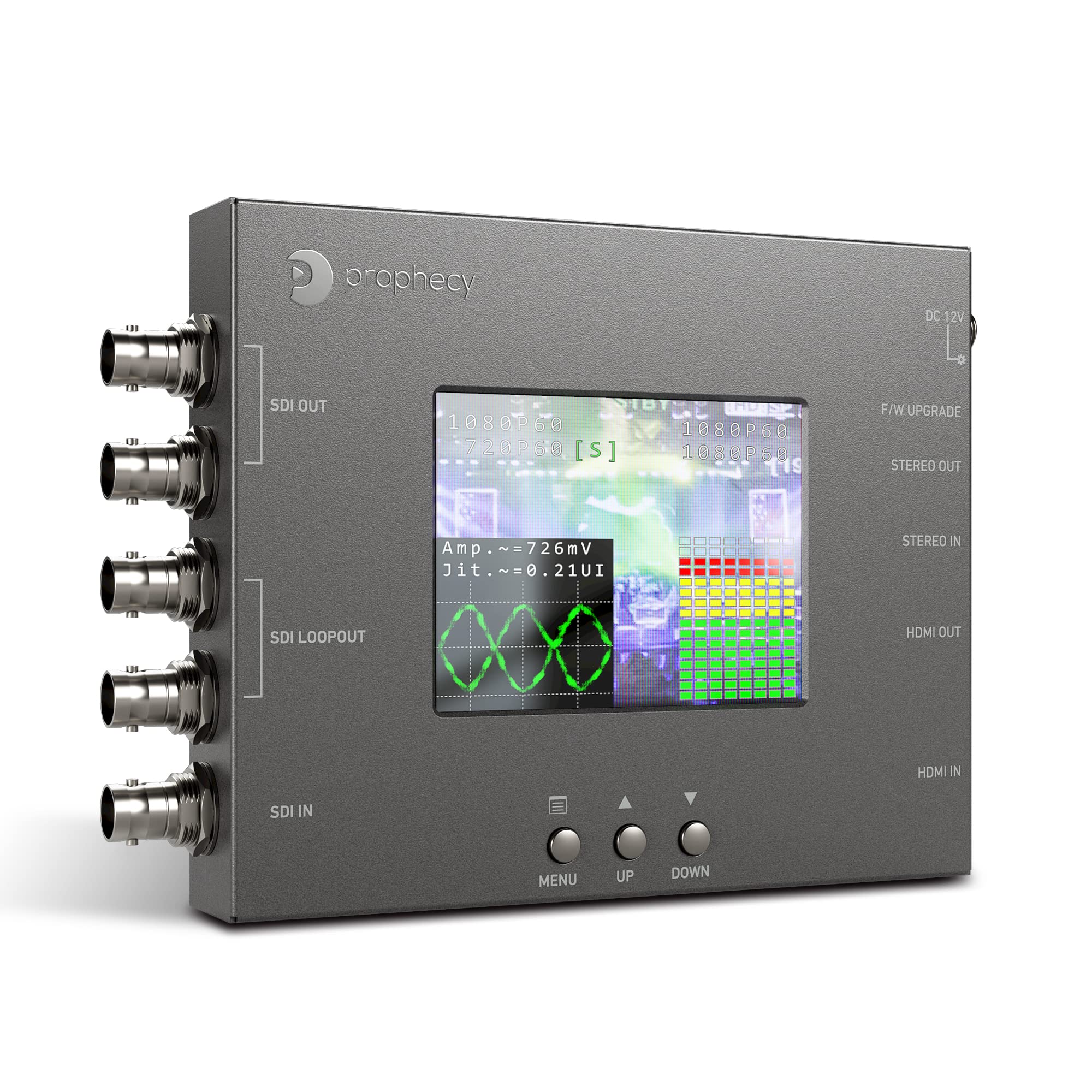 gofanco Prophecy HDMI to 3G-SDI Bi-Directional Converter Scaler with 3.5    LCD - HDMI & SDI Cross Conversion, OSD Control, Eye 