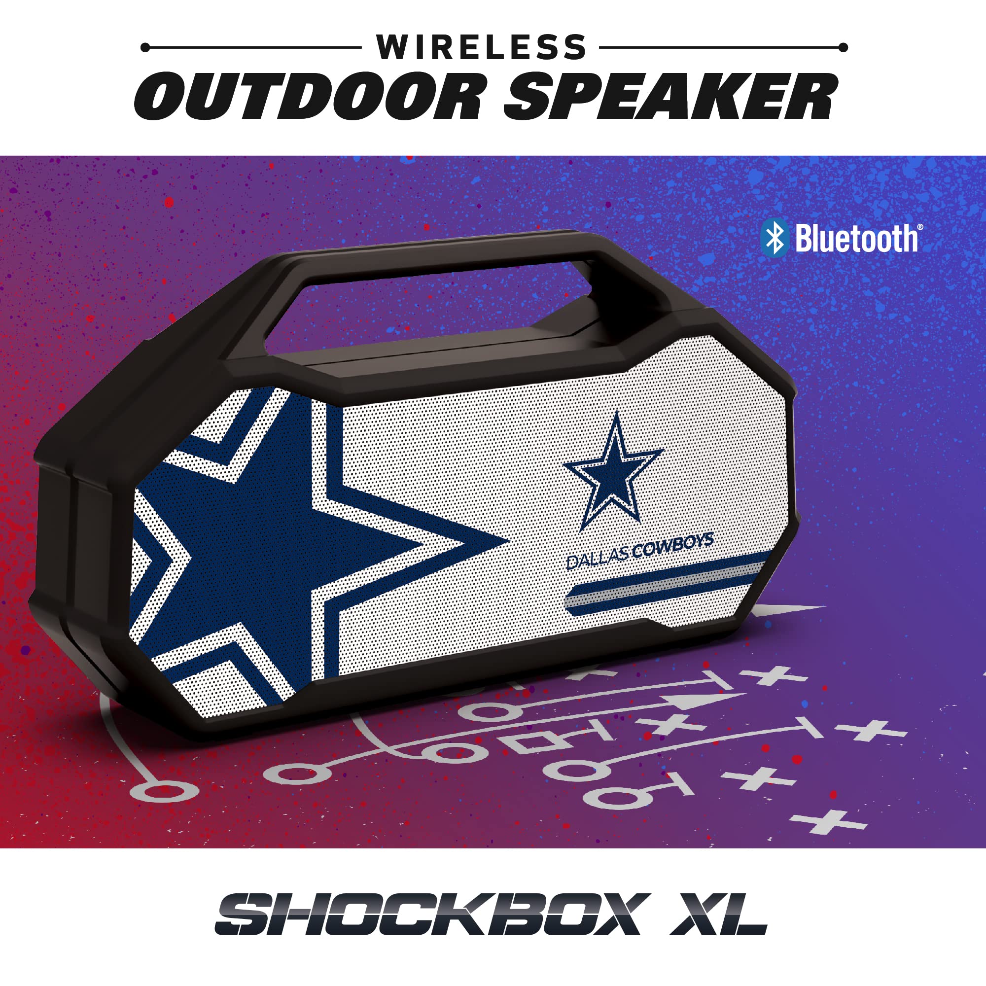 Nfl Dallas Cowboys Xl Wireless Bluetooth Speaker, Team Color