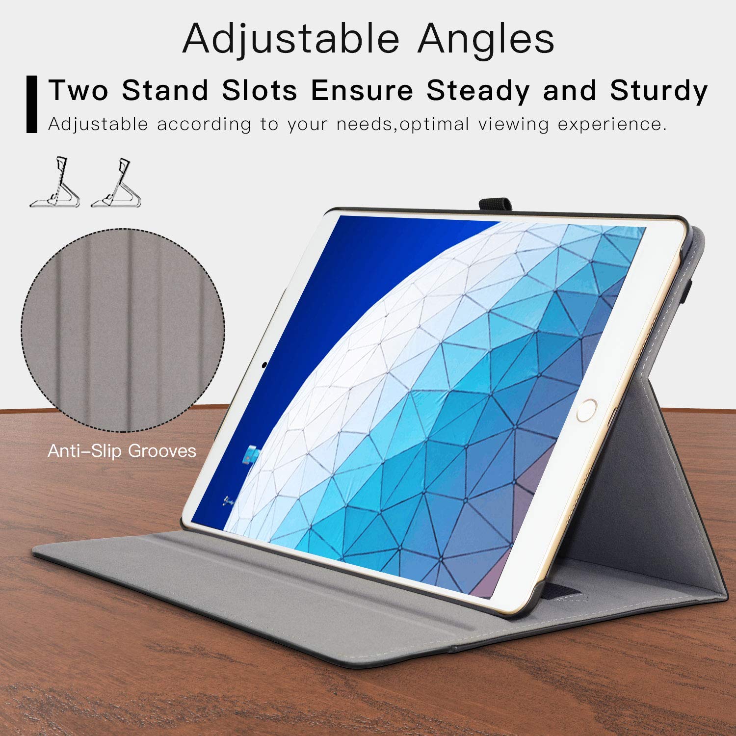 Ztotop Case For Ipad Air 3Rd Generation 2019/Ipad Pro 10.5 Inch 2017, Premium Pu Leather Business Folding Stand Folio Cover For Ipad Air 3 Gen, Black