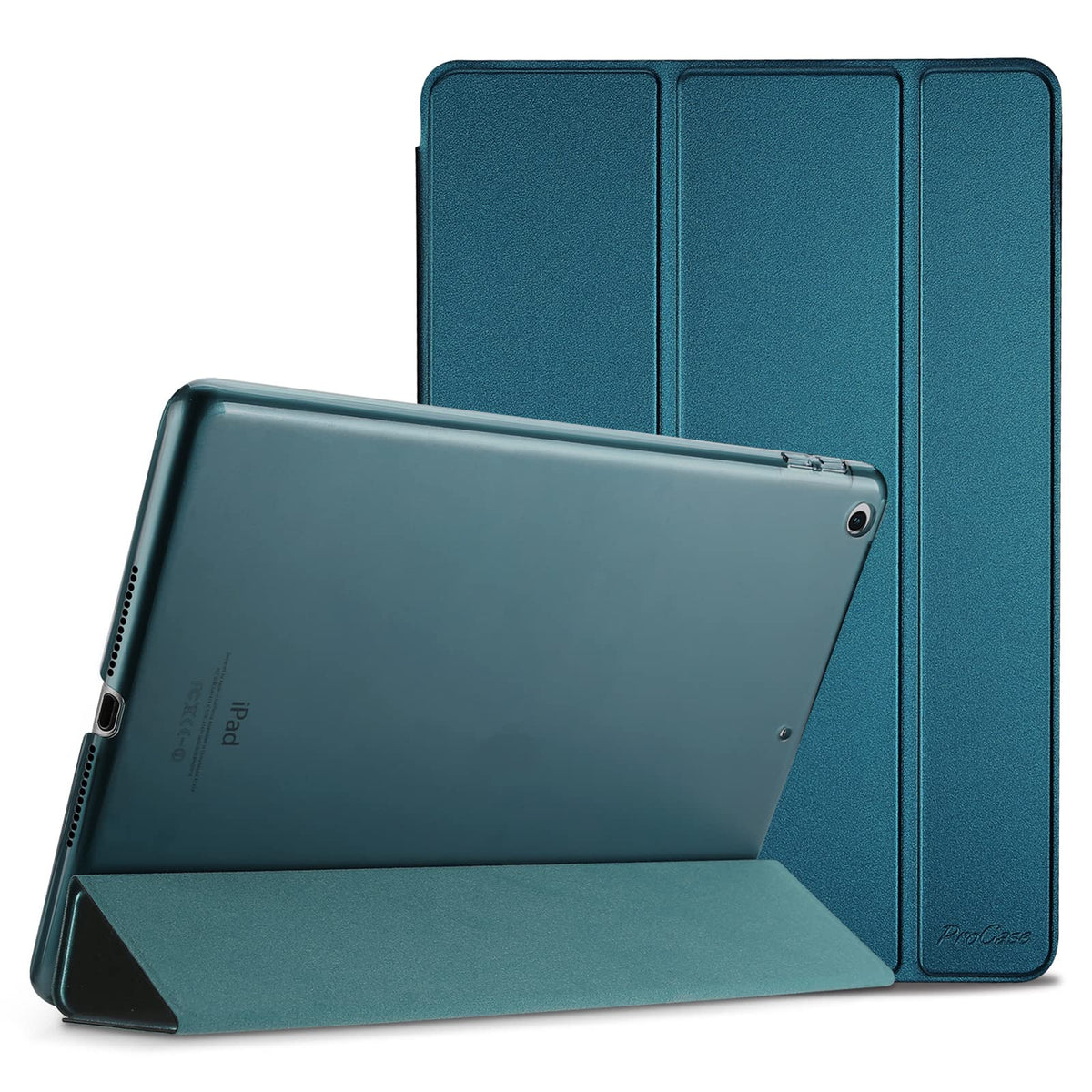 Procase Smart Case For Ipad 9.7 Inch Ipad 6Th/5Th Generation Case 2018 2017(Model: A1893 A1954 A1822 A1823), Ultra Slim Lightweight Stand Case With Translucent Frosted Back Smart Cover  Teal