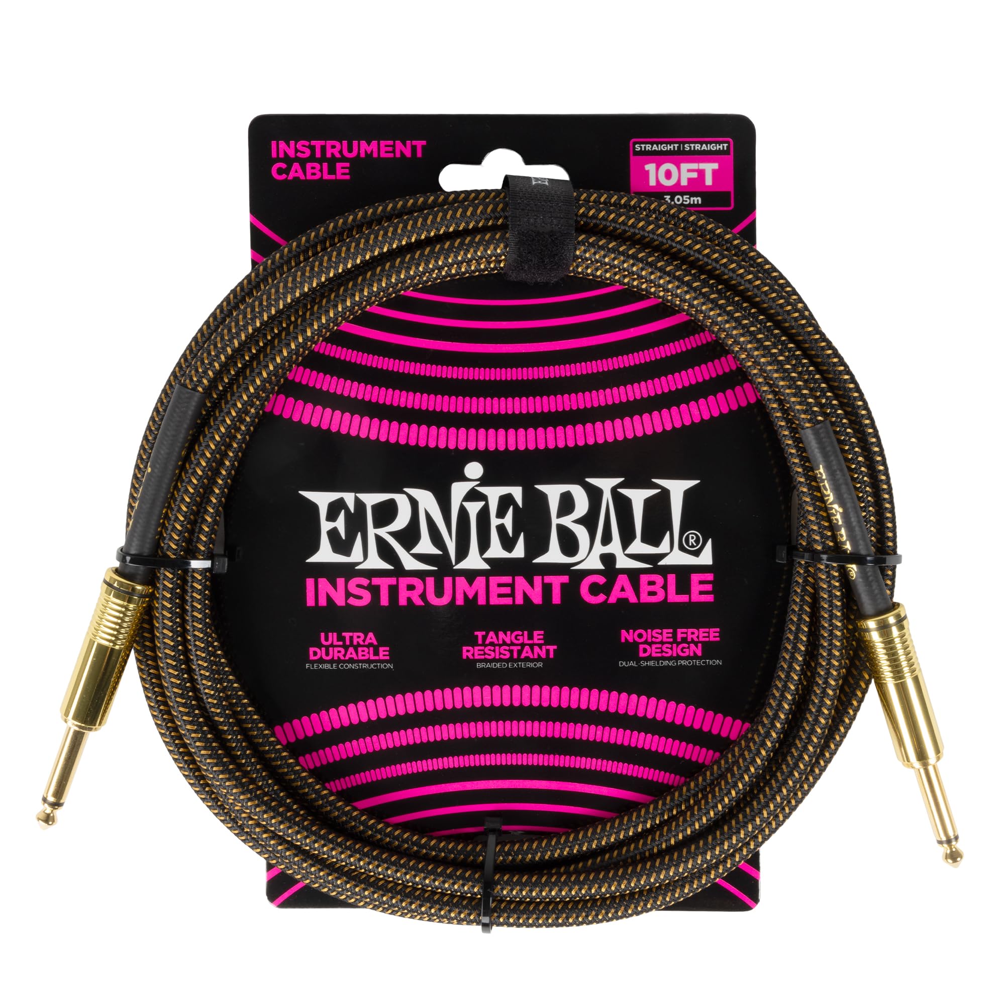 Ernie Ball Instrument Cable, Pay Dirt, 10Ft (P06428)