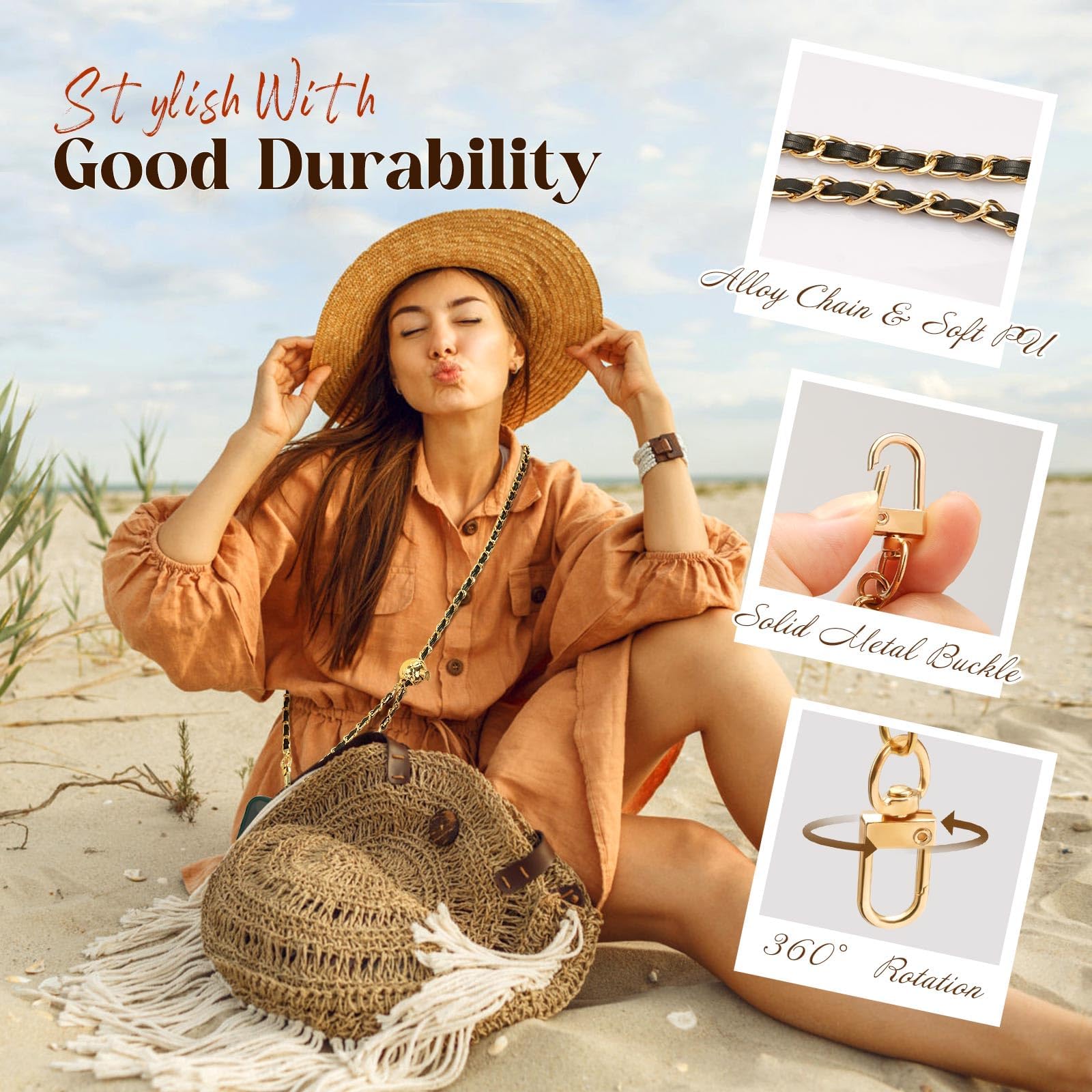 Timovo Universal Phone Lanyard, Metal Cell Phone Chain Anti-Theft Crossbody Strap For Iphone And Most Smartphones, Adjustable Ce