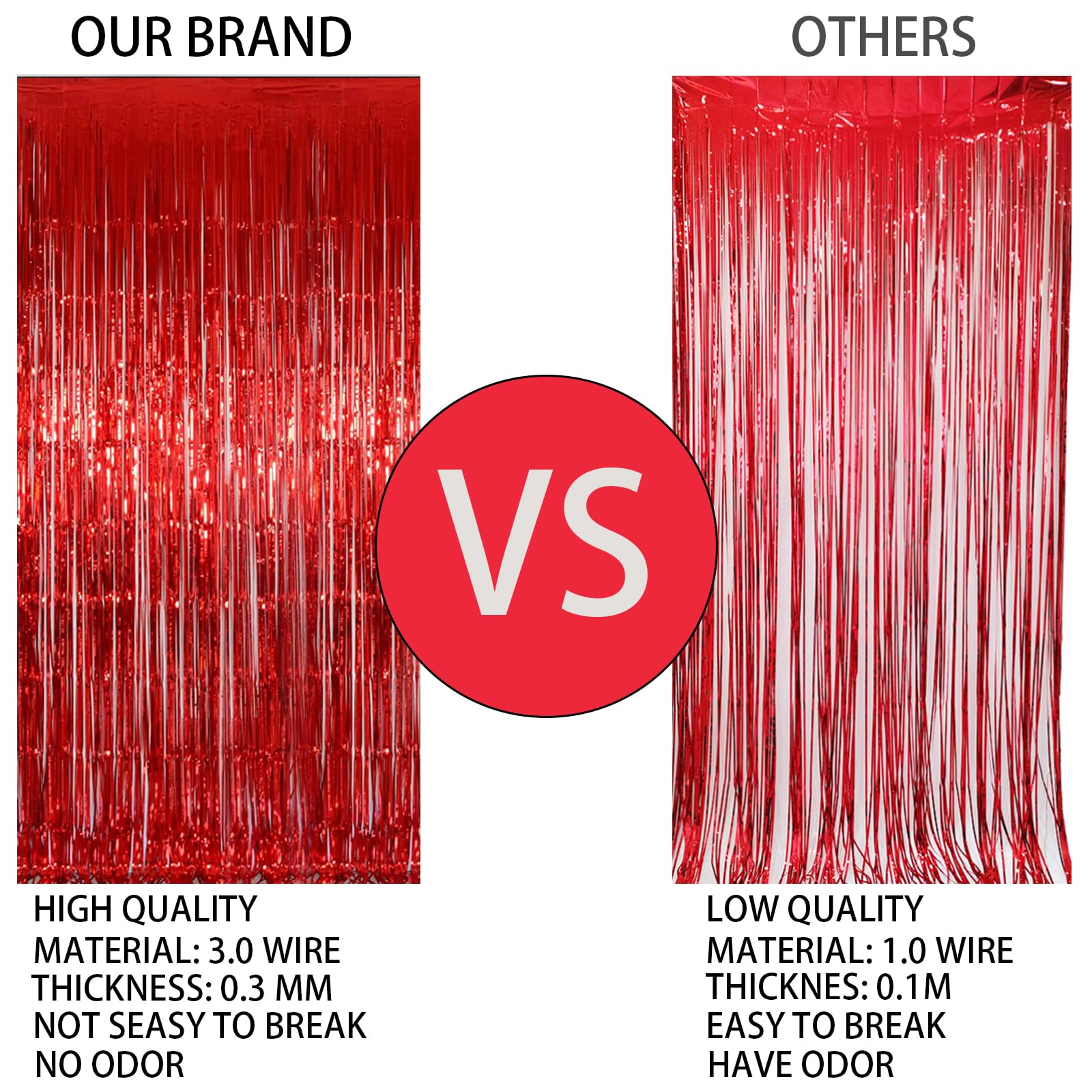 4 Pack 3.3 * 8.3 Ft Foil Curtain Metallic Tinsel Fringe Curtains Photo Booth Props Backdrop For Birthday Wedding Engagement Baby