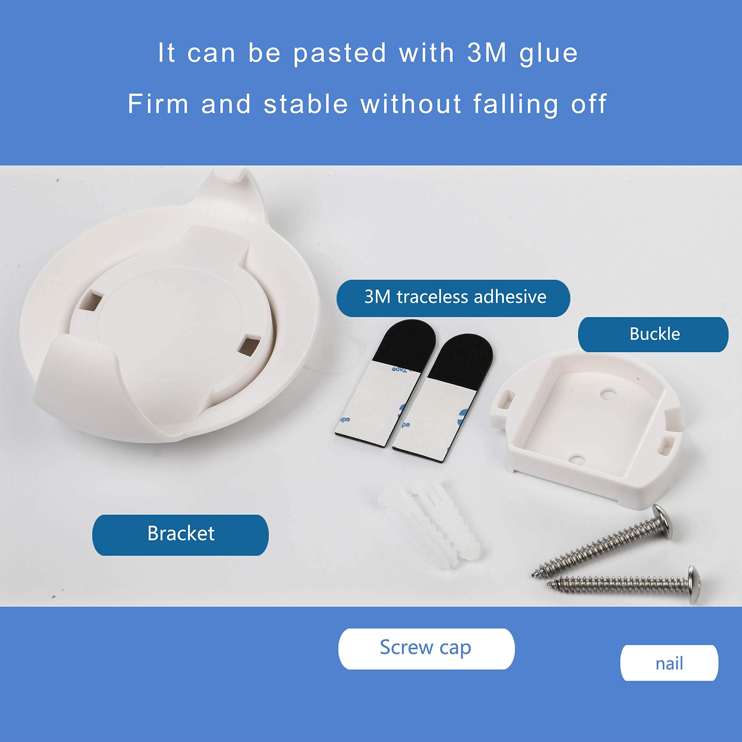 Wideplore Echo Dot Wall Mount Holder For Echo Dot 3Rd Generation, Built In Cable Management Space Saving Accessories For Dot(3Rd