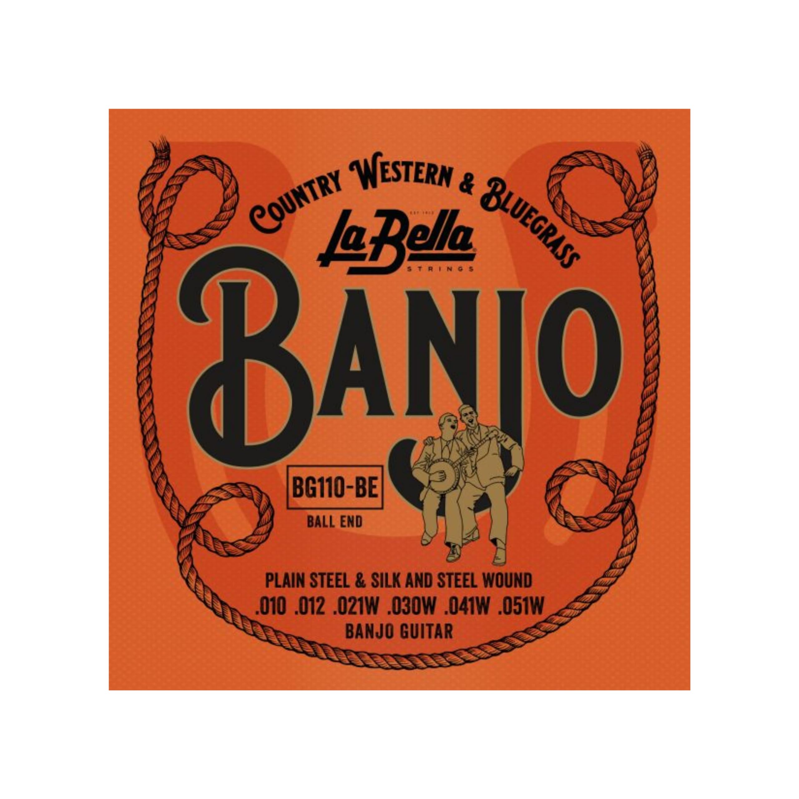 La Bella BG110-BE Ball-Ends Banjo Guitar String 10-51