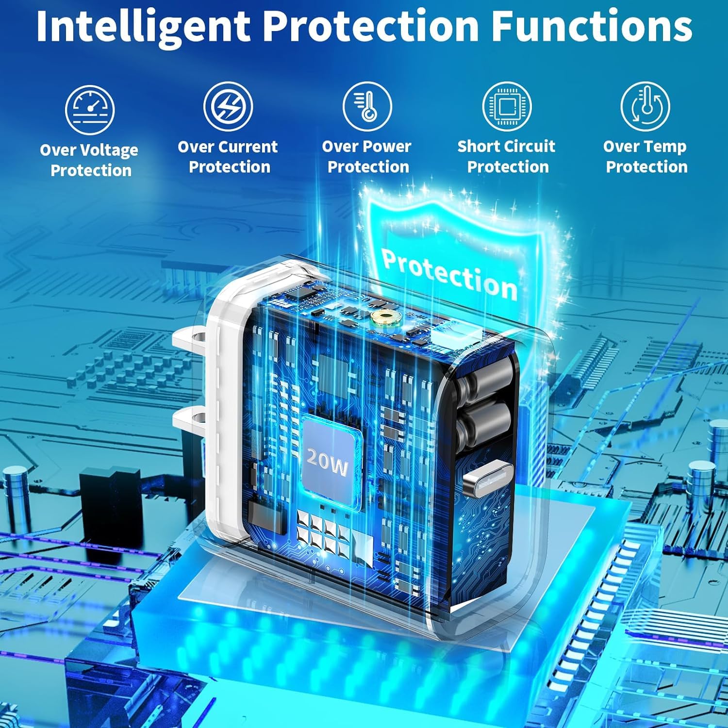 Ipad Pro 13(M4) Fast Charger [3Pack] For Ipad Pro 12.9/11 Inch 2024/22/21/20/18,Ipad 10,Mini 6,Ipad Air 13(M2)/5Th/4,[Mfi Certified]20W Usb C Fast Wall Charger With 10Ft Long Usb C To C Charging Cable