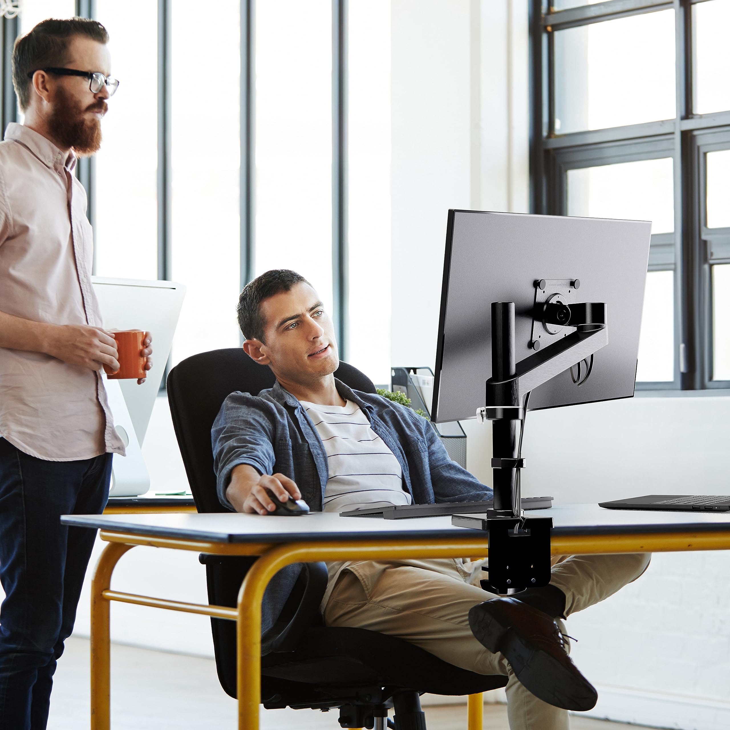 Ergotron � NX Single Monitor Arm, VESA Desk Mount � for Monitors Up to 34 Inches, 0 to 18 lbs � Matte Black