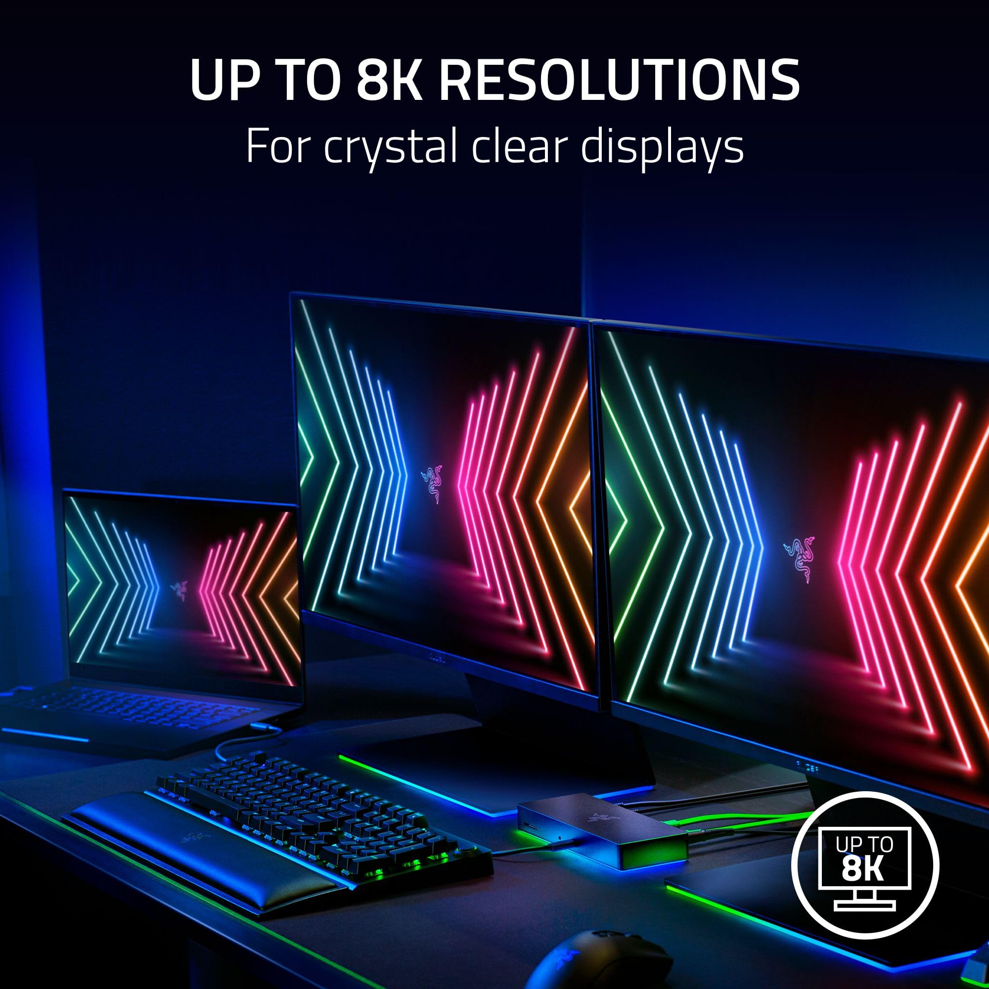 Razer Thunderbolt 4 Cable (2.0M / 6.56Ft): Up To 40 Gigabits Per Second   Up To 8K Resolutions         Up To 100W Charging   Com