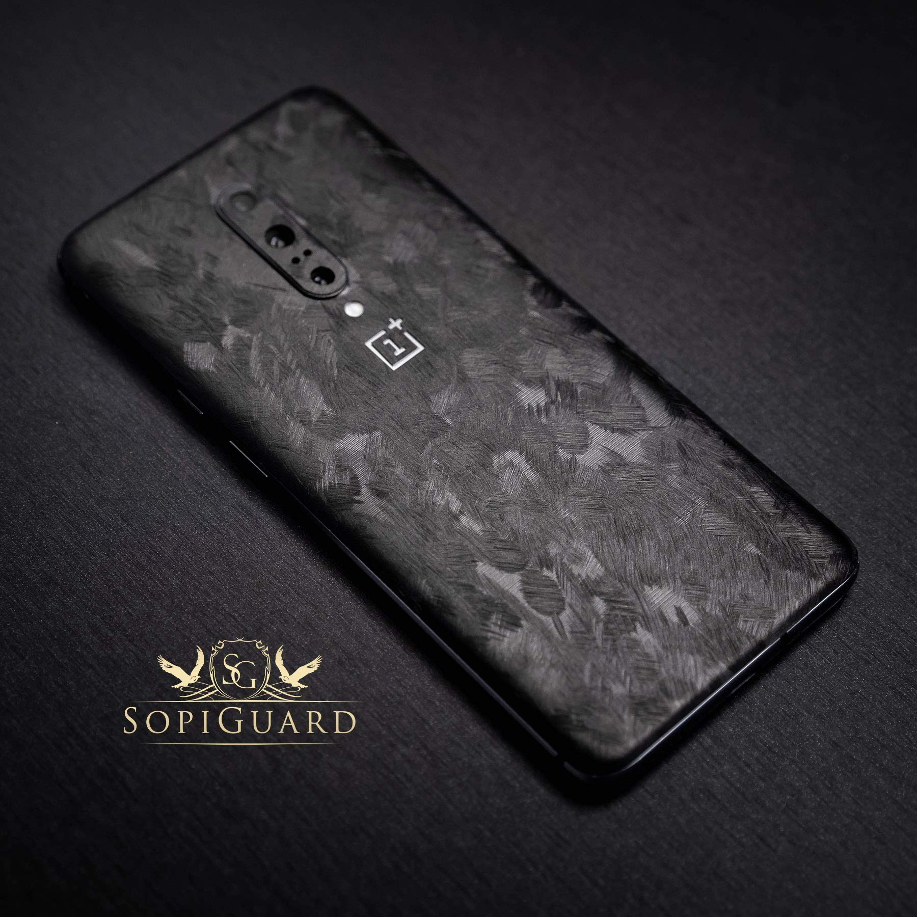 Sopiguard Sticker Skin For Samsung Galaxy Tab S7+ Precision Edge To Edge Full Body Wrap Vinyl Decal (Forged Carbon)