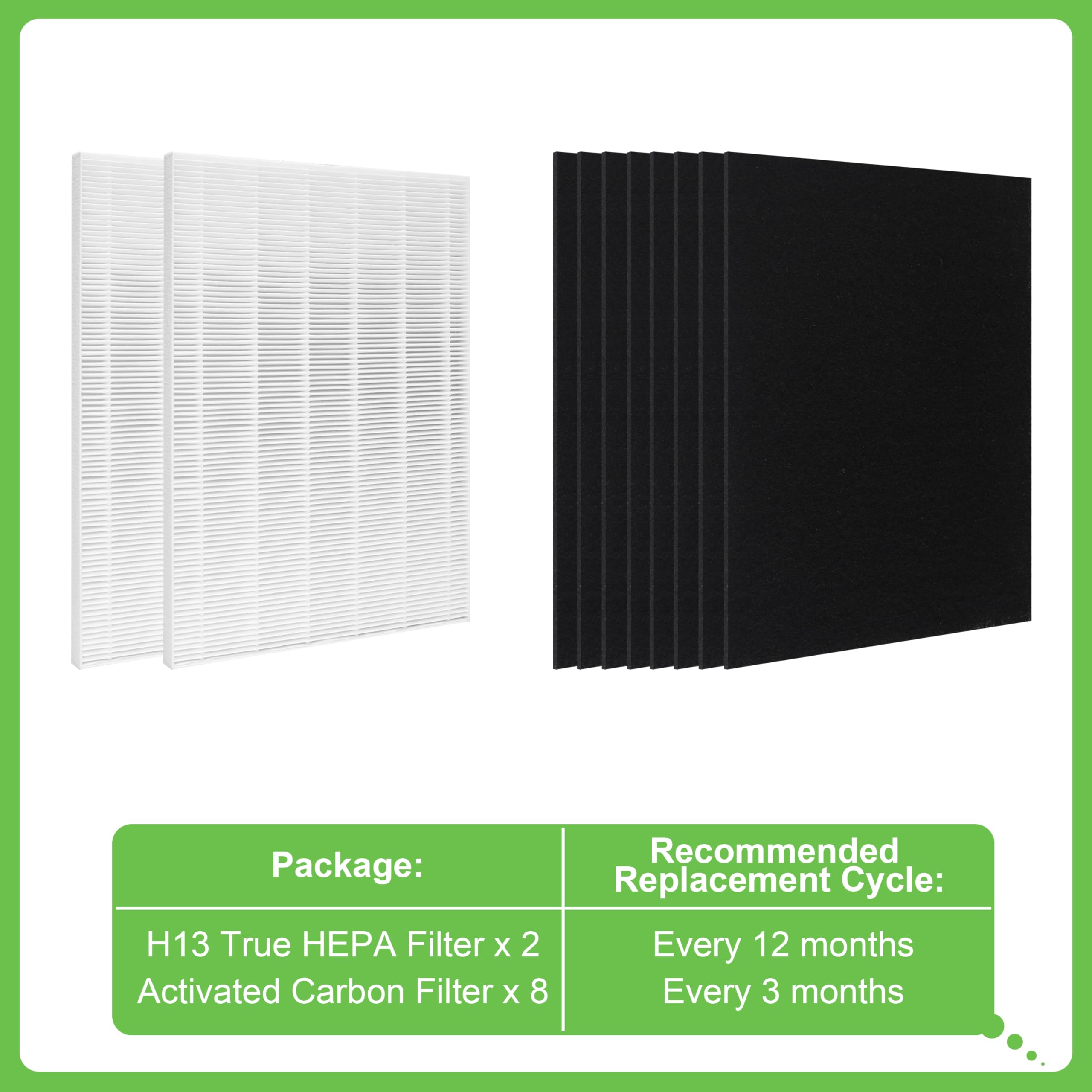 Hichoryer D480 True Hepa Replacement Filter D4, Compatible With Winix D480 Air Purifier, Compare To Winix D4 Filter, Item Number