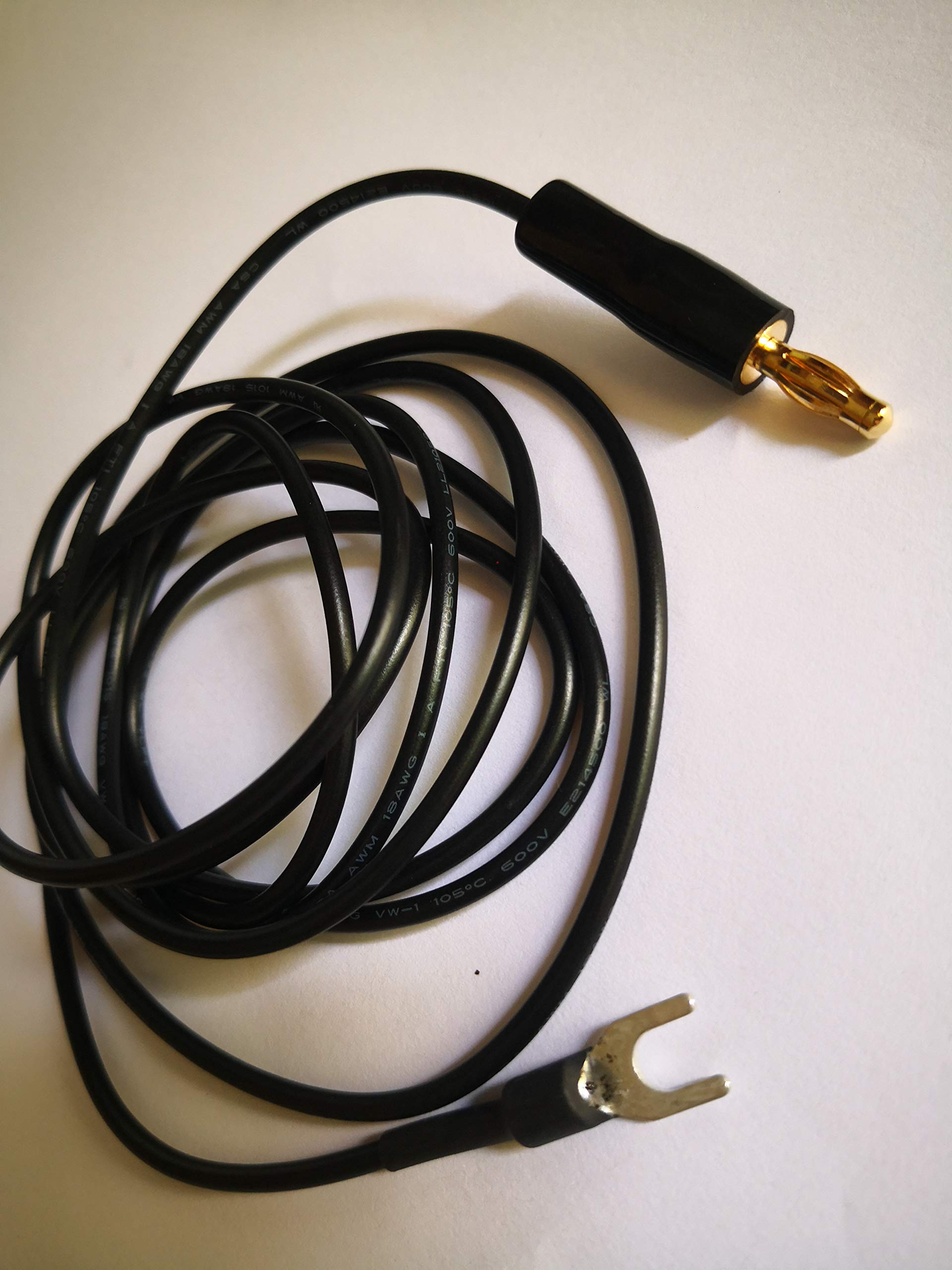 Velodi 6 Feet Long Custom Ground Wire Plug Plated For Technics Sl  Models B92 B250 B921A Turntable