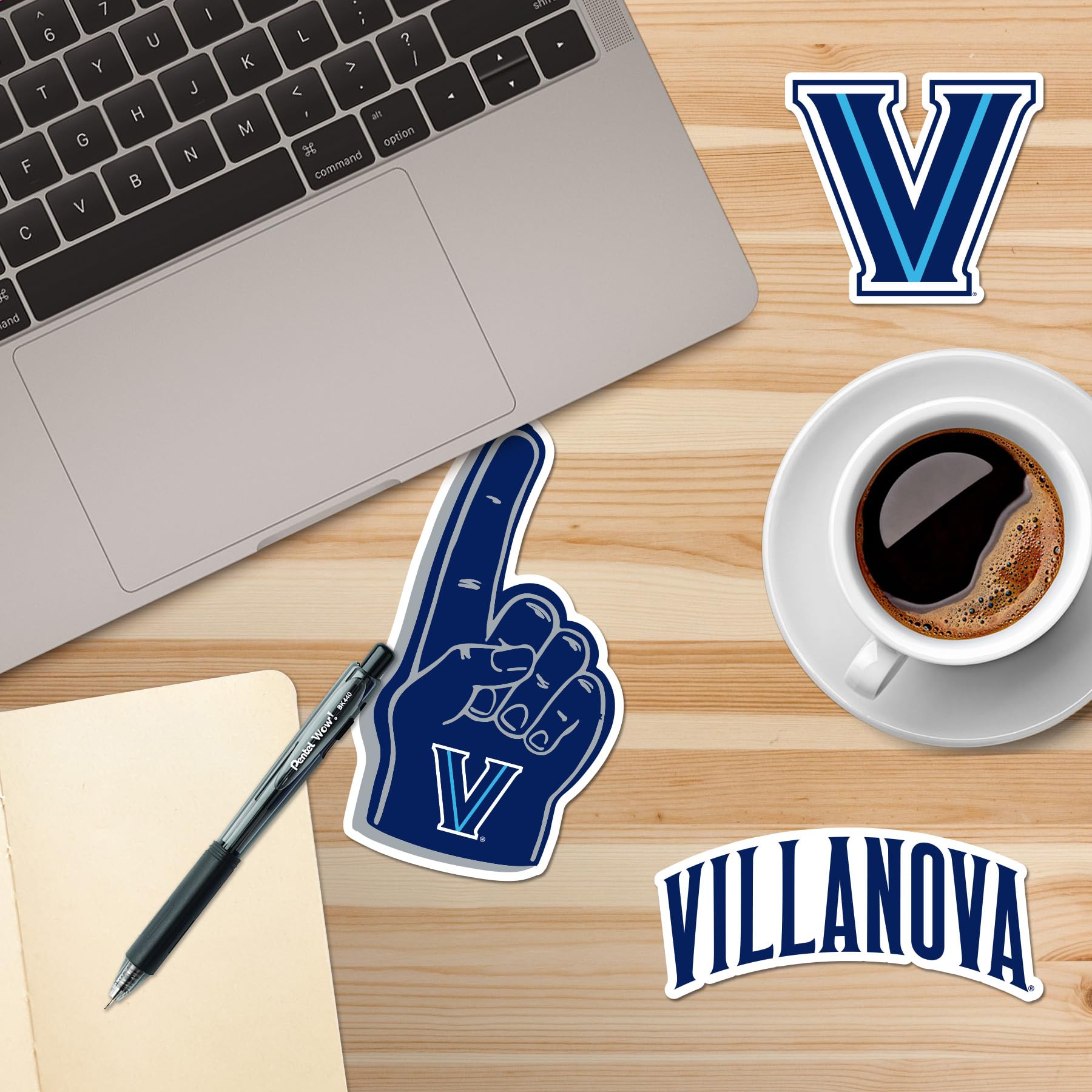 Villanova University 8Ct Vinyl Large Deluxe Stickers Variety Pack   Laptop, Water Bottle, Scrapbooking, Tablet, Skateboard, Indo