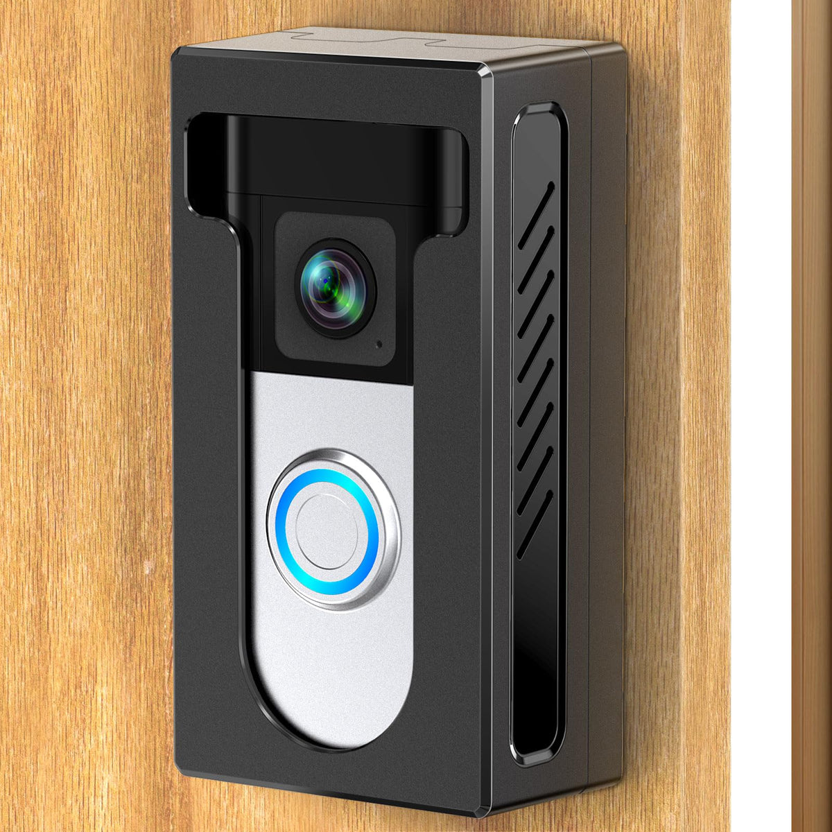 Qibox No Drill Adhesive Video Doorbell Mount Compatible For Ring/Blink Wireless Video Doorbell, Not Block Doorbell Sensor, Anti-