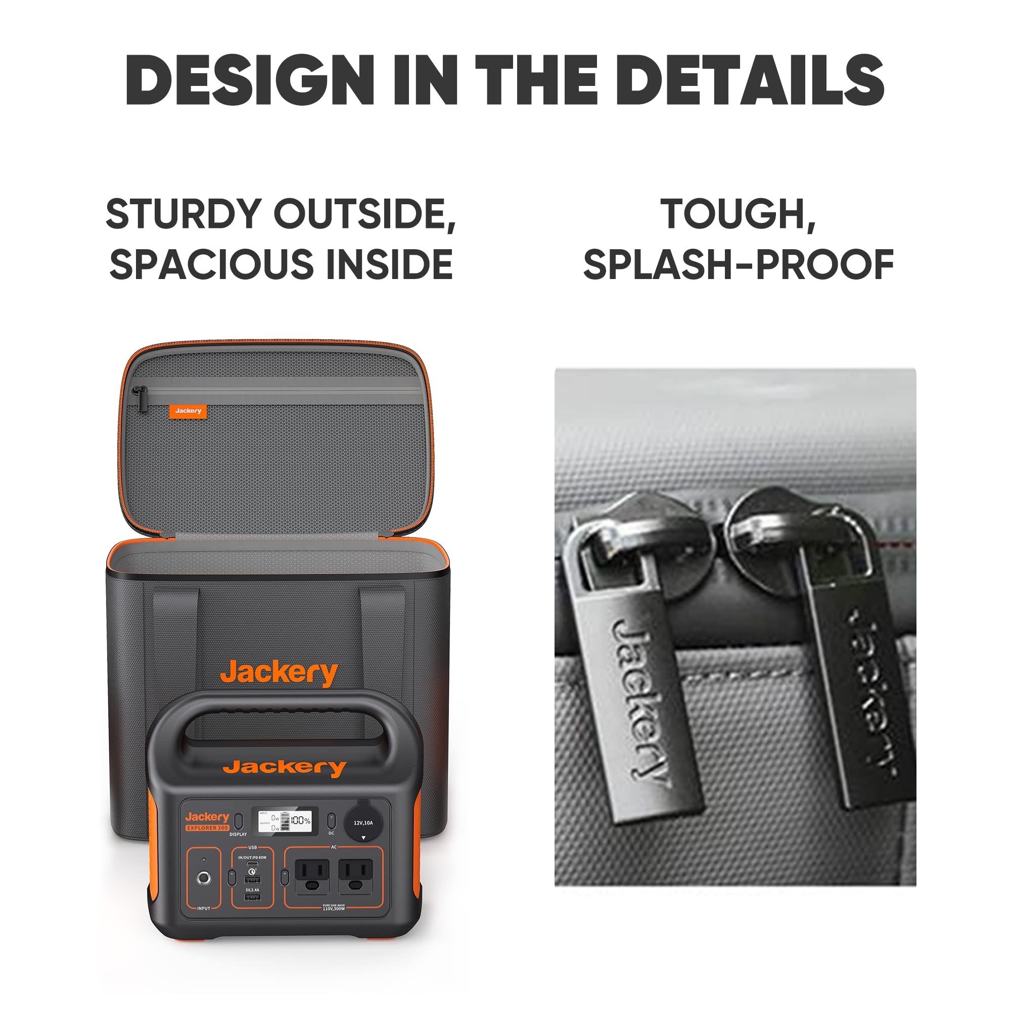 Jackery Carrying Case Bag (S Size) For Explorer 240/300 / 500 Portable Power Station   Black (Power Station Not Included)