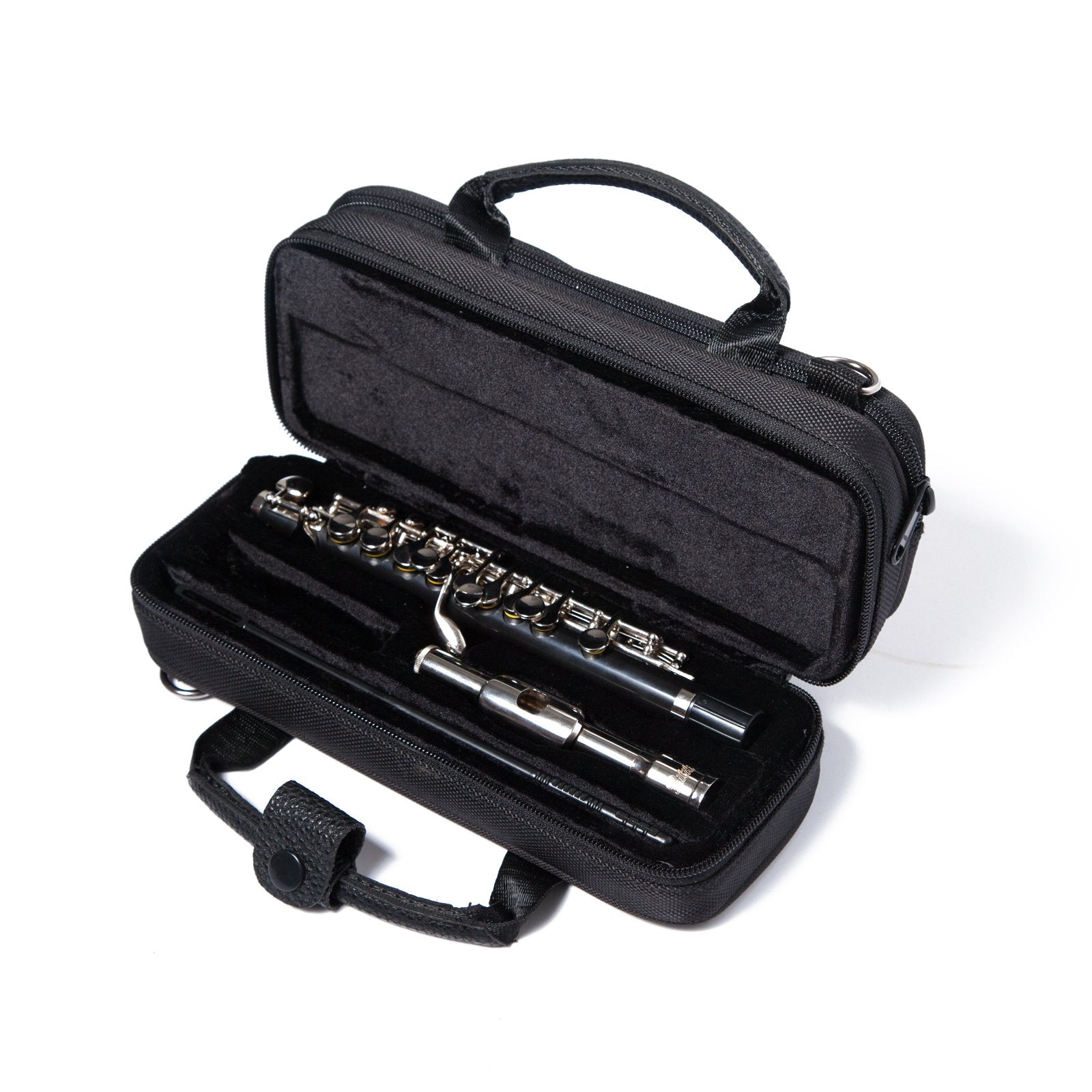 Paititi Professional Centertone Composite Wood Piccolo Flute Silver Plated Head Joint Ebonite Composite Wood Body With Case