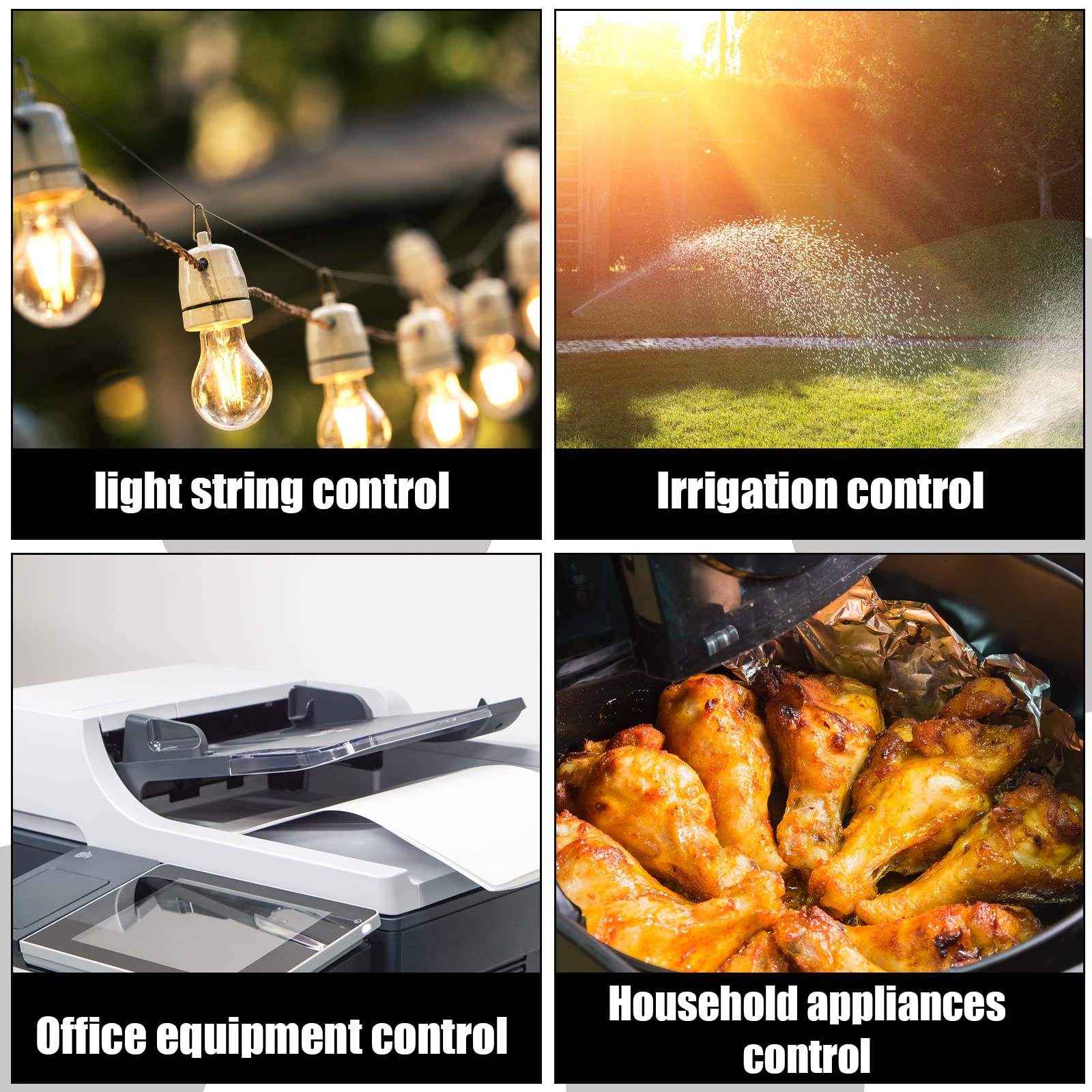 Weewooday 3 Prong Extension Cord Compatible With Waterproof Switch 1875W Heavy Duty 14 Awg Extension Cable 15A 125V Nema 5 15P T