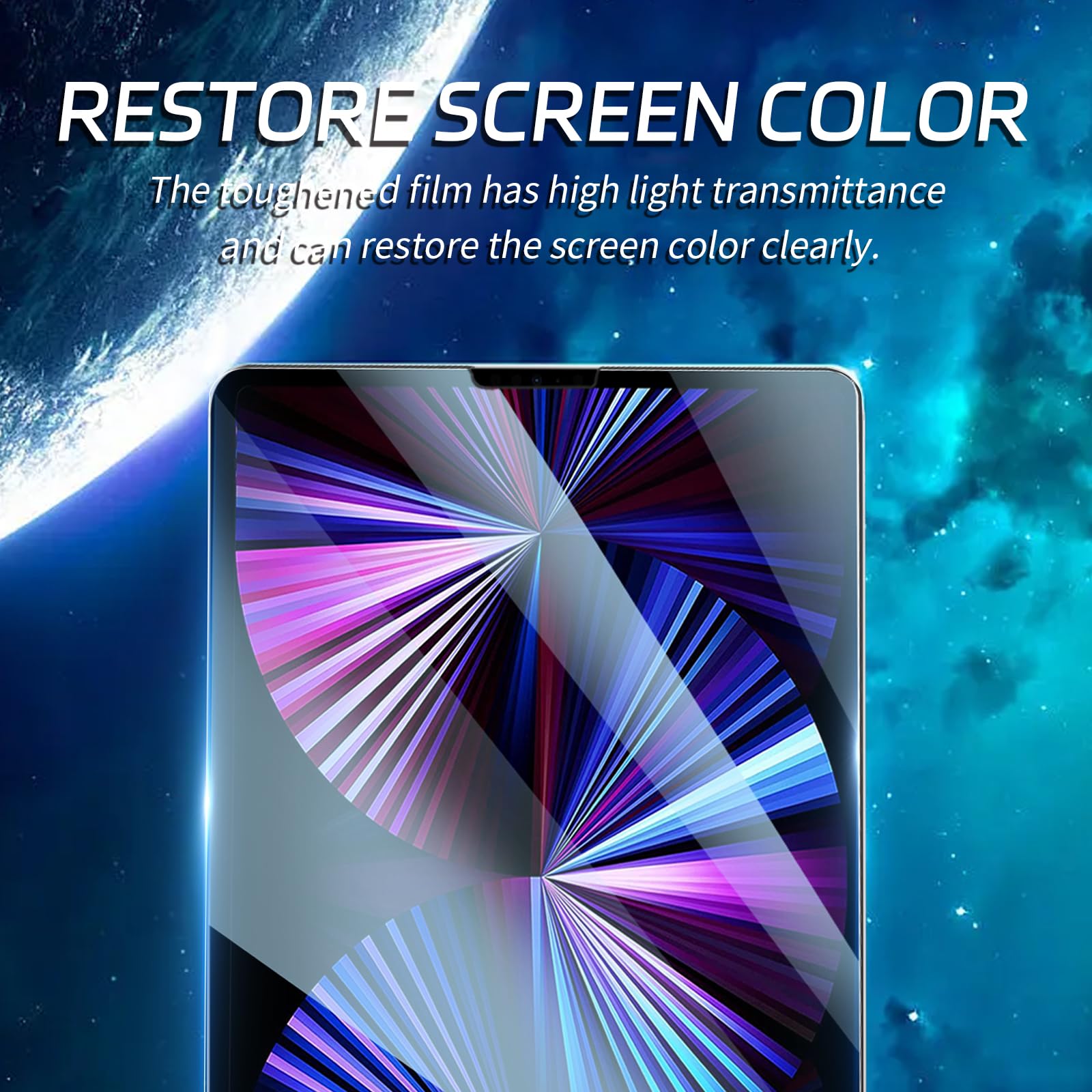 Zenrich [2Pack] Tempered Glass Screen Protector For Ipad Pro 11 Inch (4Th/3Rd/2Nd Generation) With [Anti Blue Light] [Anti Glare