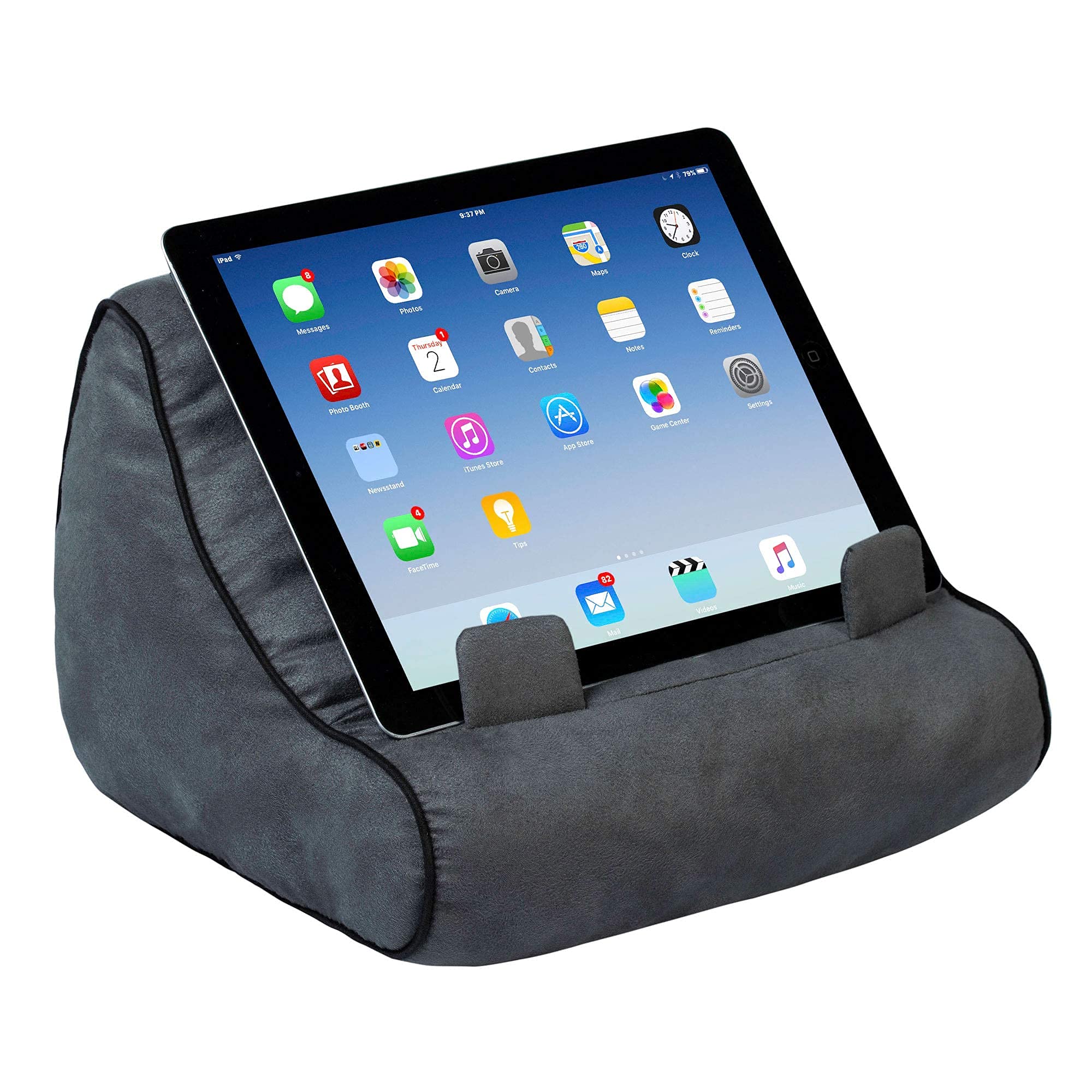 Gifts For Readers & Writers Book Couch Ipad Stand | Cushioned Tablet Stand & Book Holder| Reading Pillow For Bed Time | Tablet L