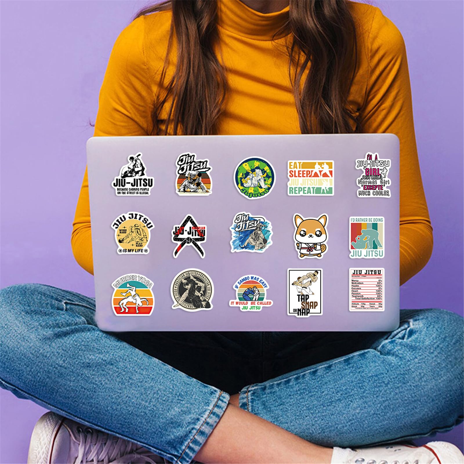 Jujutsu Stickers For Girl Jiu Jitsu Fighter Stickers 50Pcs Brazilian Jiu Jitsu Stickers Jiujitsu Life Stickers For Kids Teens Ae