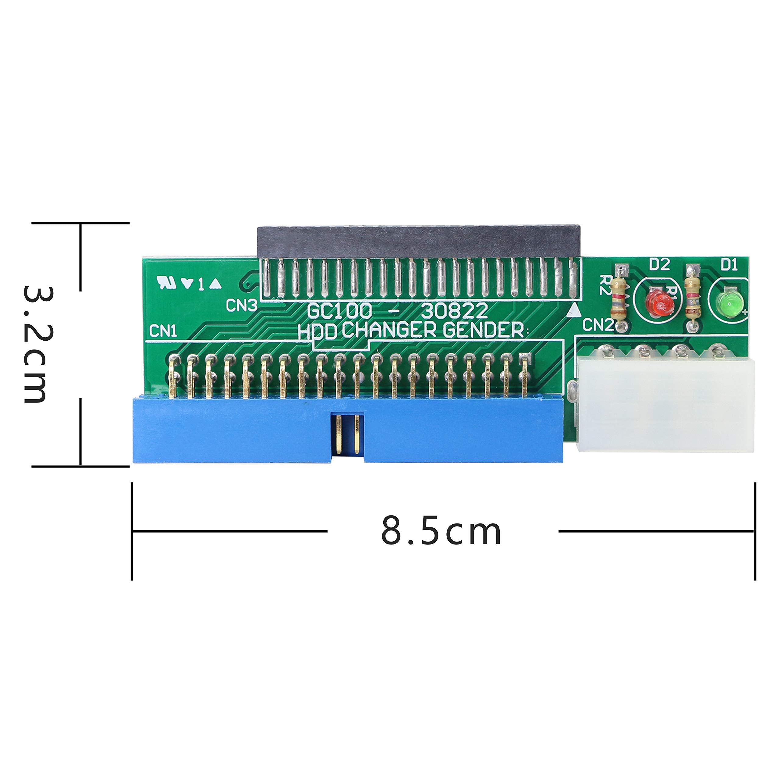 Gelrhonr Ide 2.5 To 3.5 Adapter,Leihong 44 Pin 2.5-Inch Ide Hard Disk Of Laptop To 40 Pin Ide Port On Pc Motherboard,Hdd Hard Di
