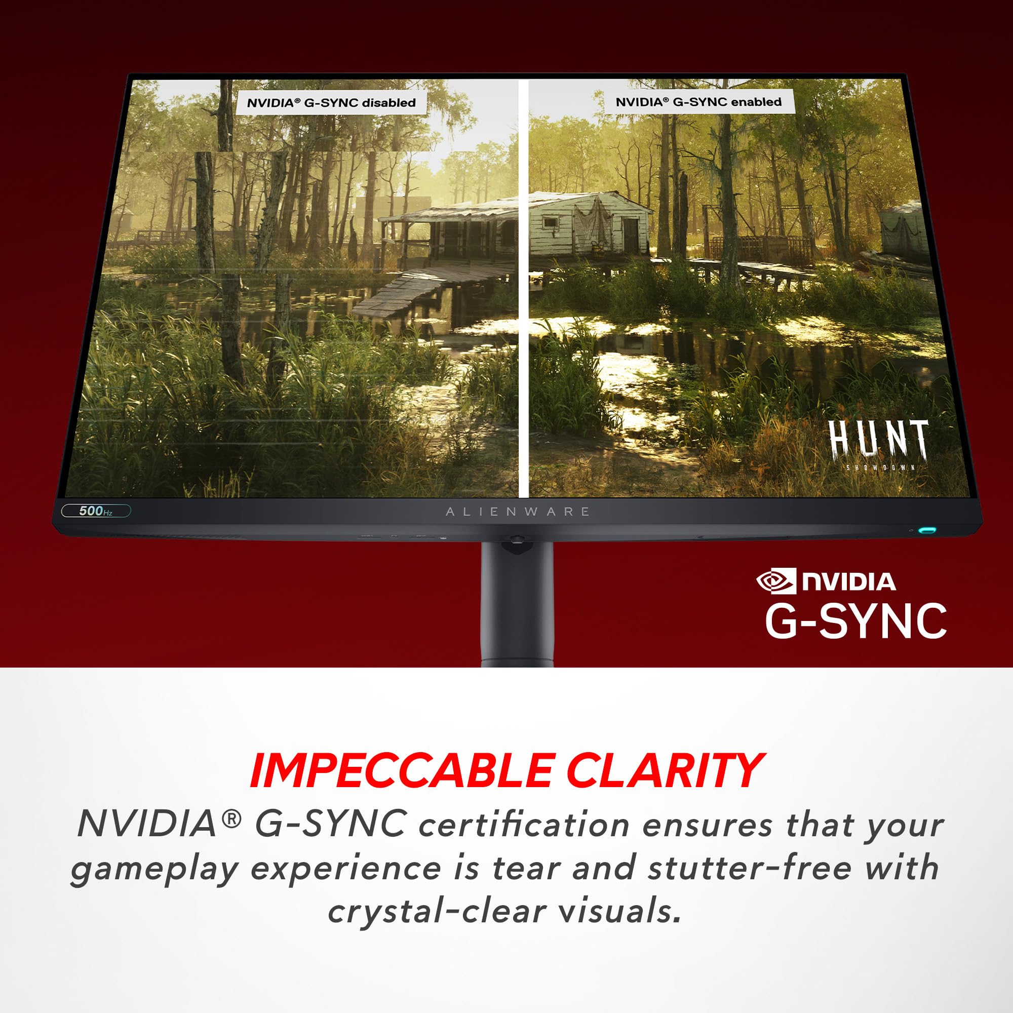 Alienware Aw2524H Gaming Monitor   24.5 Inch 500Hz 1Ms Ips Anti Glare Display, Hdmi/Dp/Usb, Height/Tilt/Swivel/Pivot Adjustable,