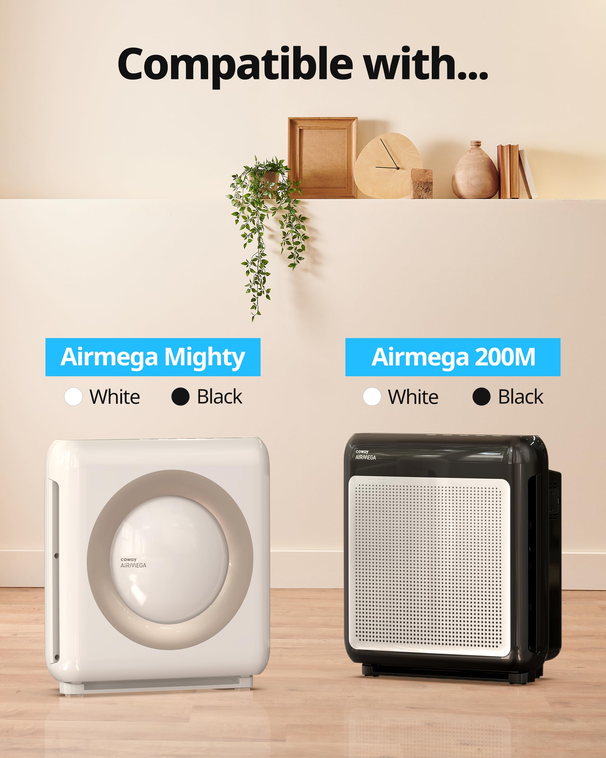 Coway Ap 1512Hh & 200M Air Purifier Filter Replacement, Allergen Filter Pack, 2 Allergen Deodorization Filters And 1 True Hepa F