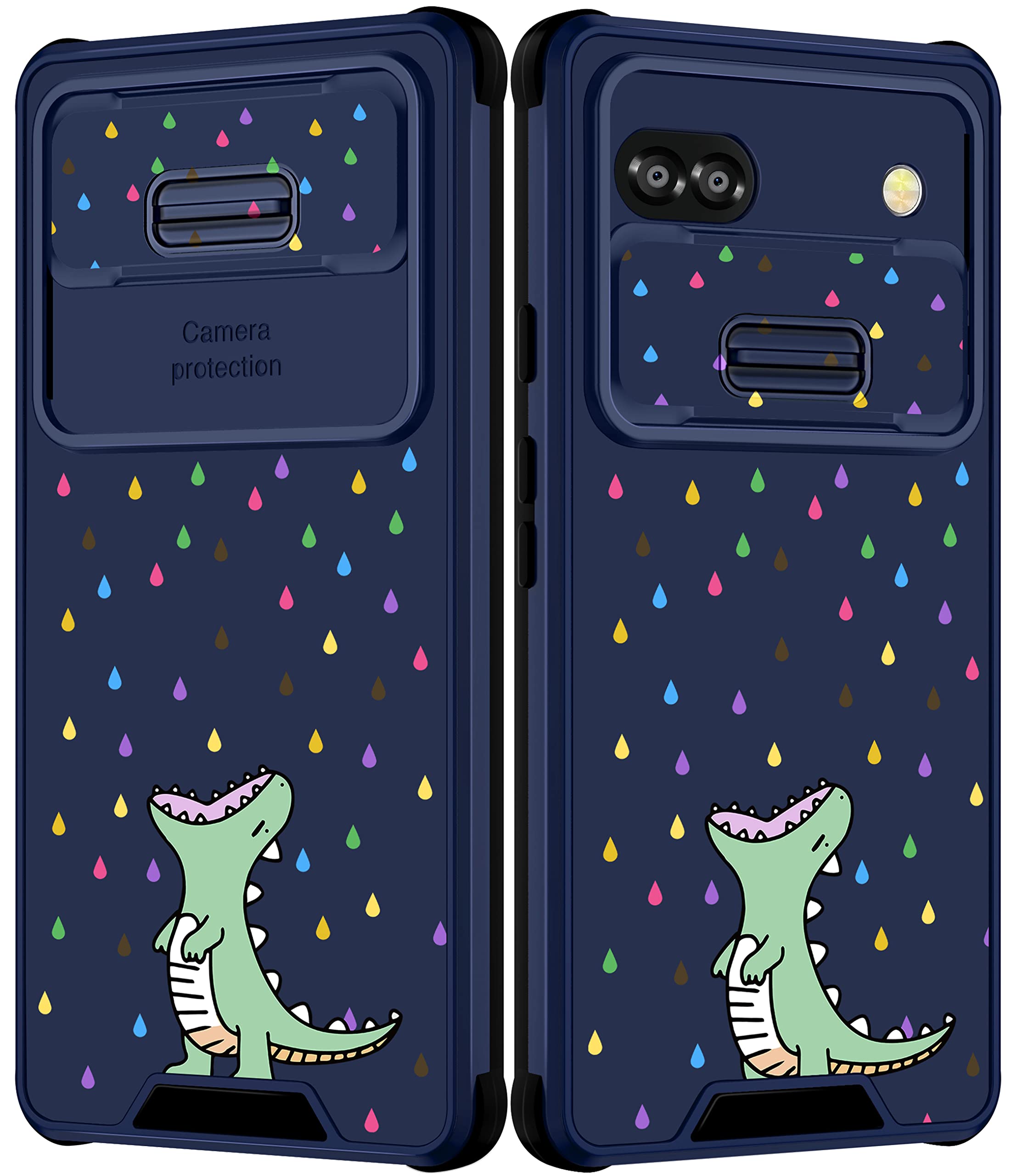 Goocrux For Google Pixel 6A Case Dinosaurs For Girls Women Cute Cartoon Girly Phone Cover Kawaii Dinosaur Design Teen Boys With