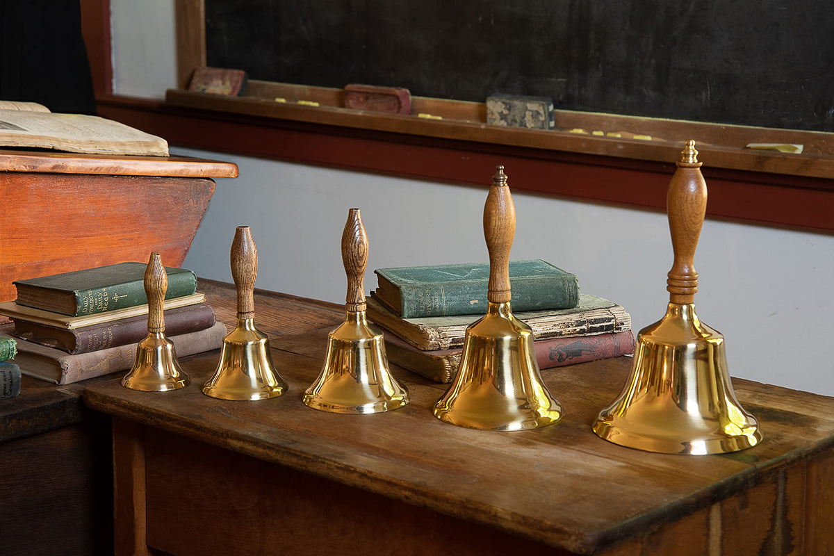 Hand Bell Types Bevin Bells Solid Brass Hand Bell | 4Hb | New England Hardwood Handle ...
