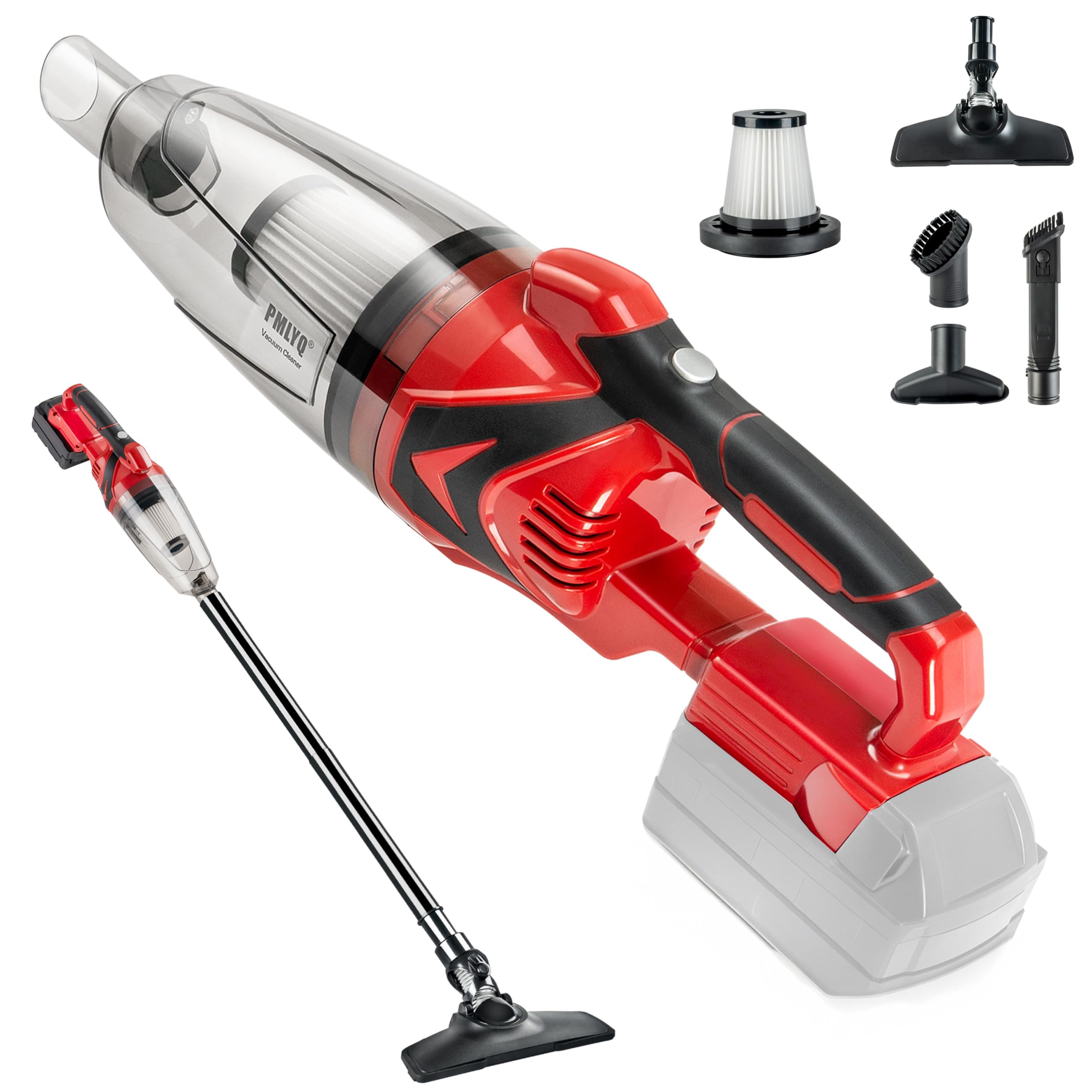 Pmlyq Cordless Vacuum Cleaner For Milwaukee M18 Battery,Wireless Handheld Power Vacuum Cleaner For Home, Boat, Workshop, Car, Pe