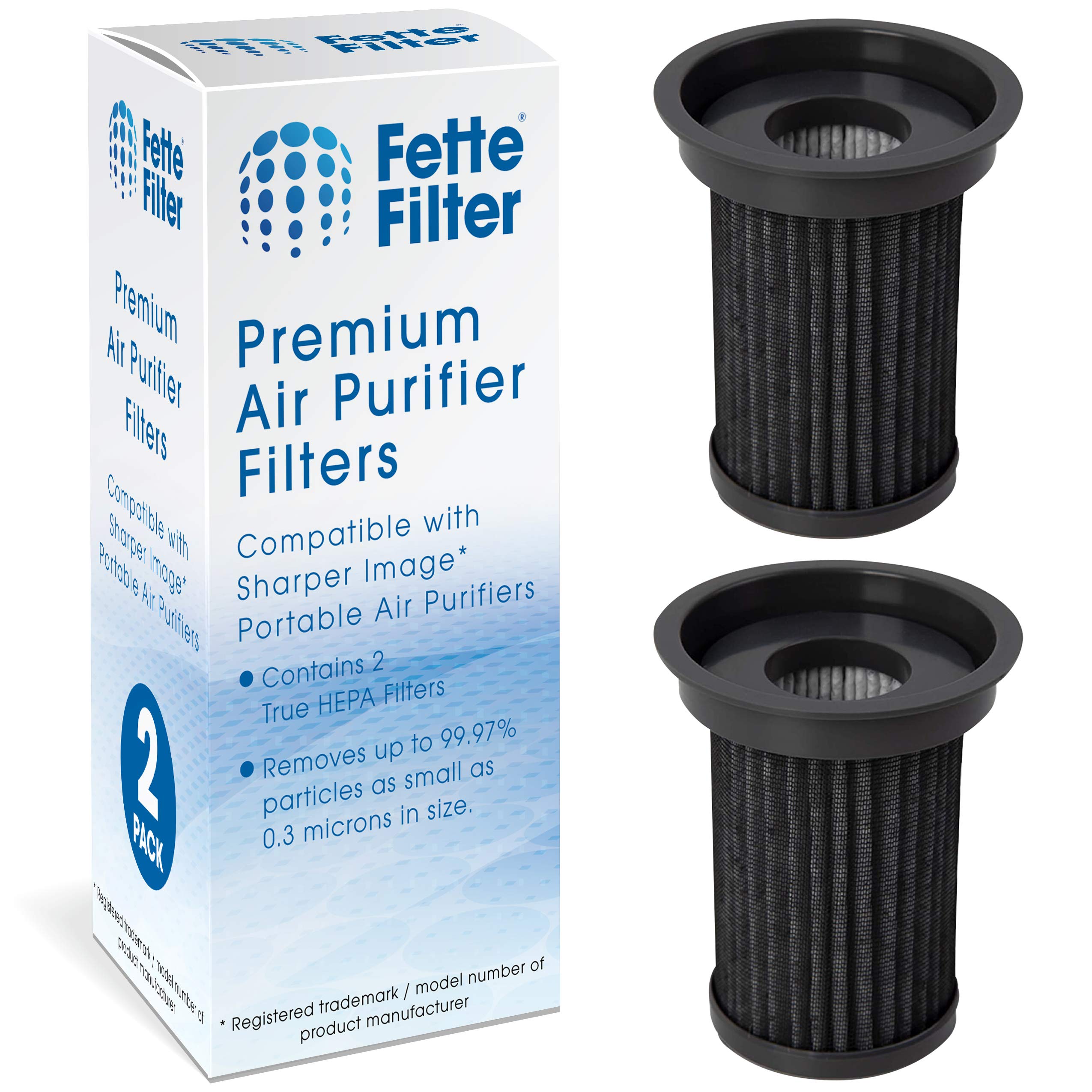 Fette Filter   True Hepa Filter Replacement Compatible With Sharper Image Usb Powered Portable Air Purifier (2 Qty)