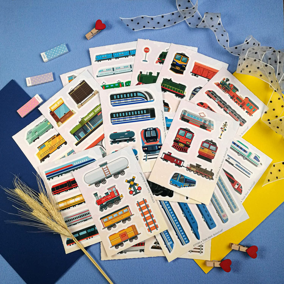 100 Pcs Train Stickers & Decals Train Party Favors Train For Boys Trai ...