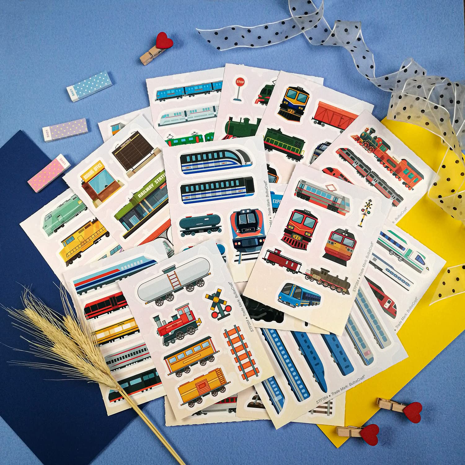 100 Pcs Train Stickers & Decals   Train Party Favors   Train For Boys   Train Gifts For Train Lovers Boys Train