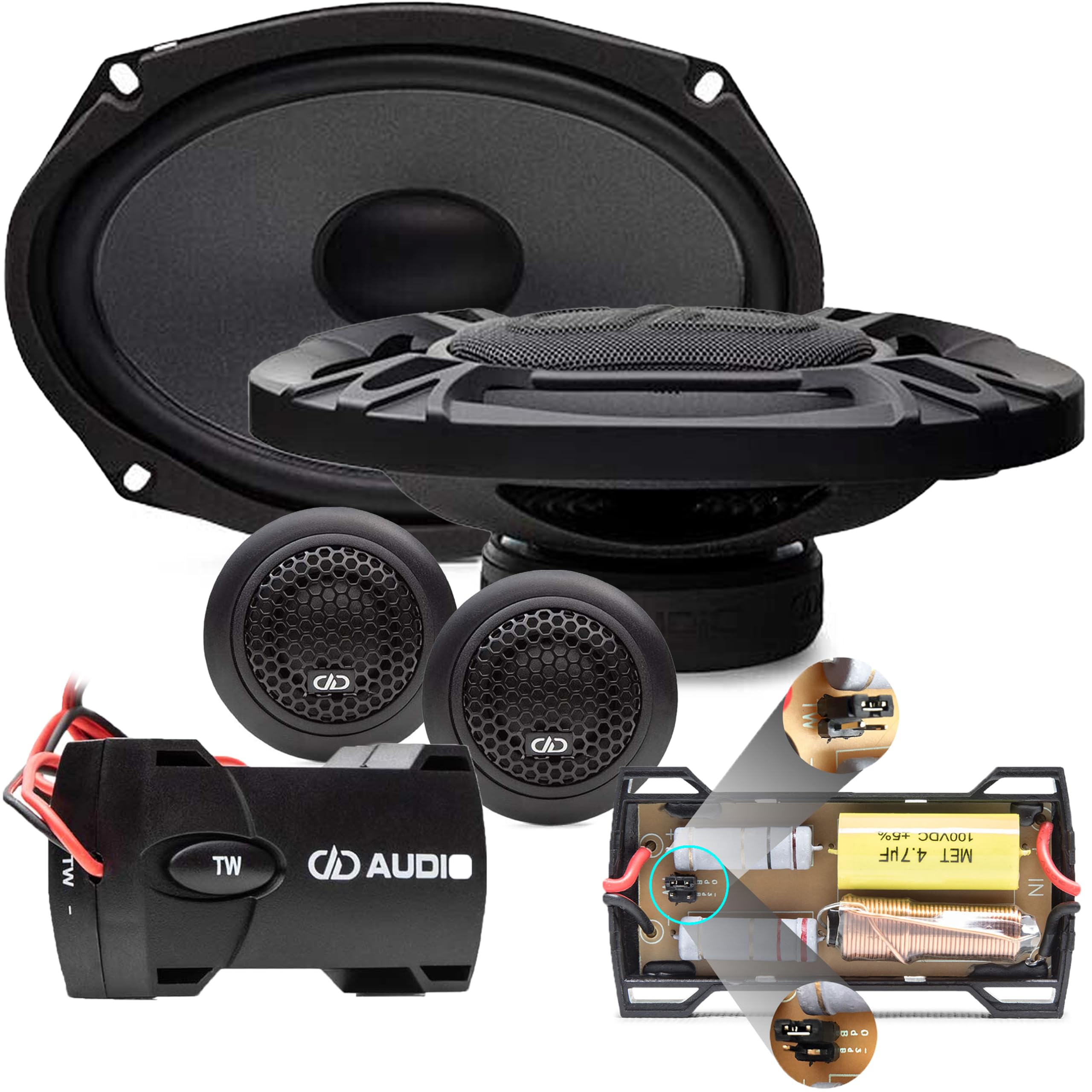 DD Audio D-C6x9A 6x9 150W Component Speakers