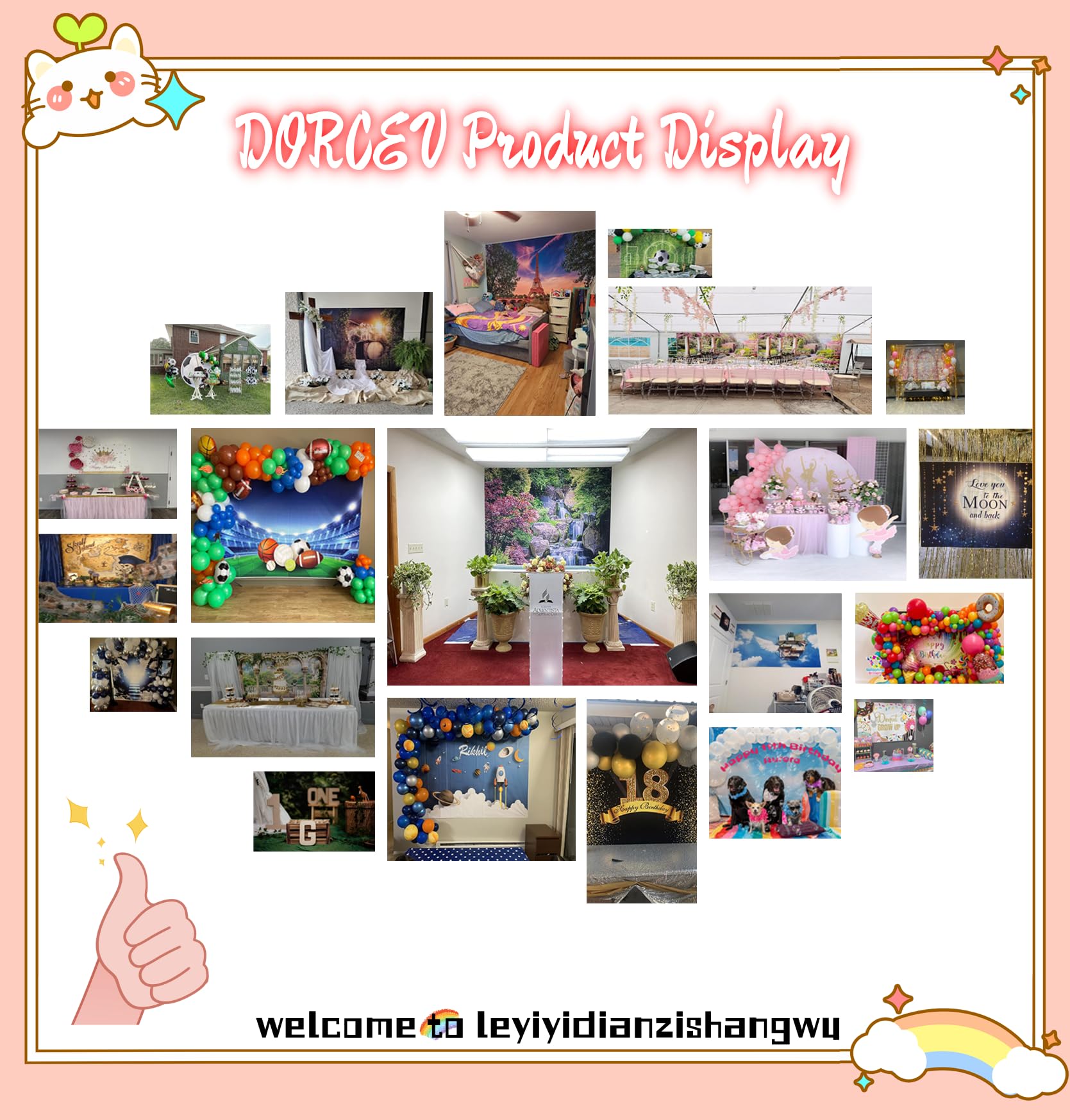 Dorcev 7X5Ft Happy Birthday Backdrop For Luxury Princess Girls Birthday Party Background Shiny Glitter Gold Princess Crown Pink