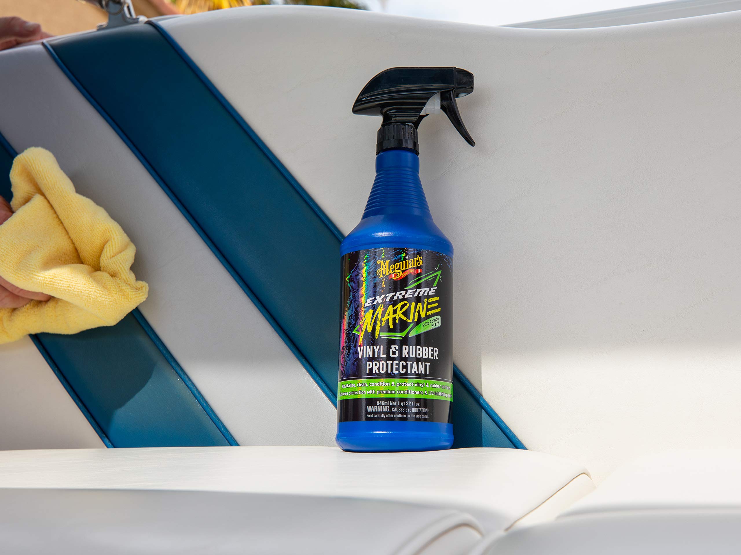 Meguiar'S Extreme Marine Vinyl & Rubber Protectant M180132 - Premium Rv And Marine Vinyl Protectant, Long-Lasting Uv Protection ,WBAUVB06WLLLY2N