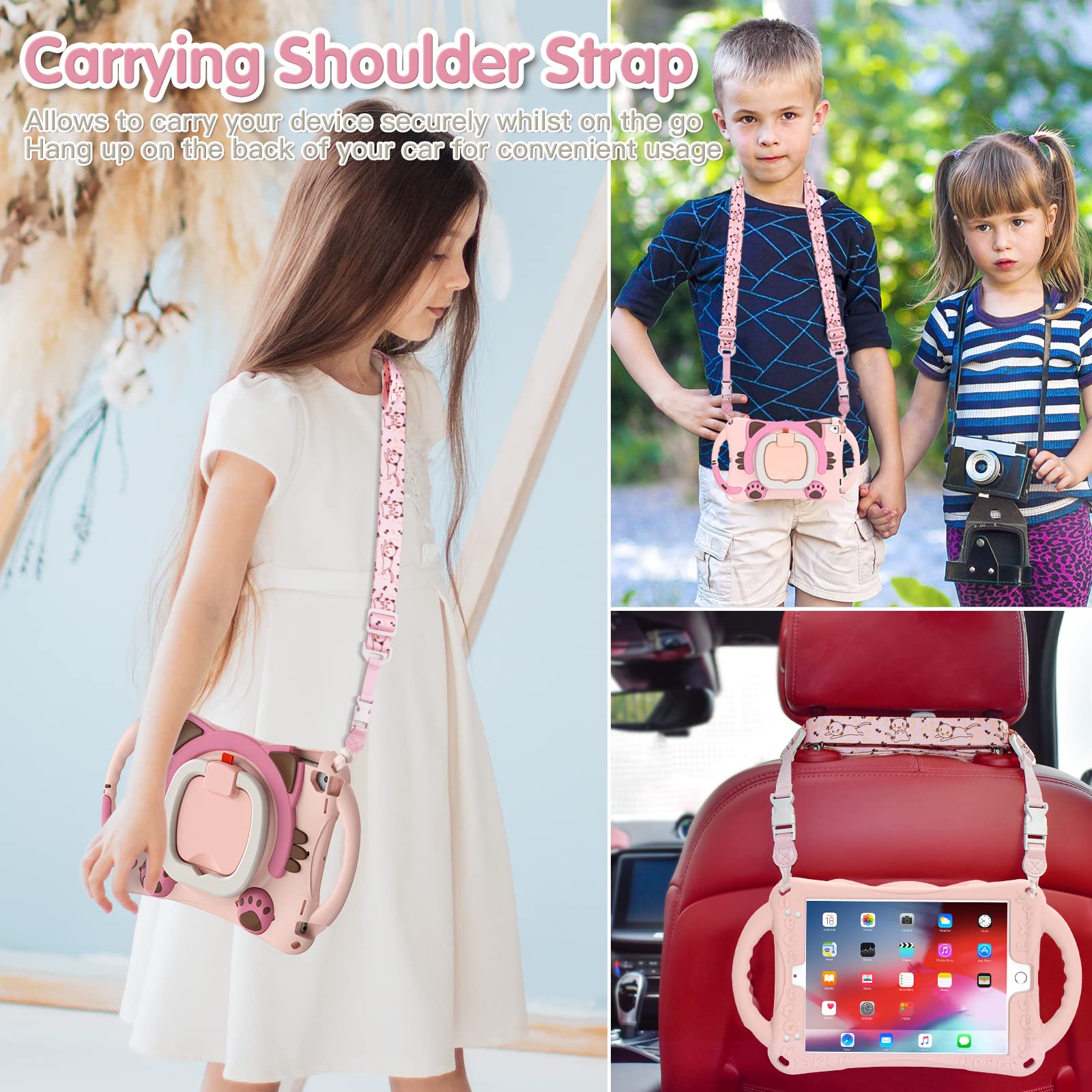 Braecn Case For Ipad 9.7 Inch 6Th Generation 2018/ Ipad 5Th Gen 2017, Ipad Air 2/ Air 1/ Ipad Pro 9.7'', Protective Cover With P