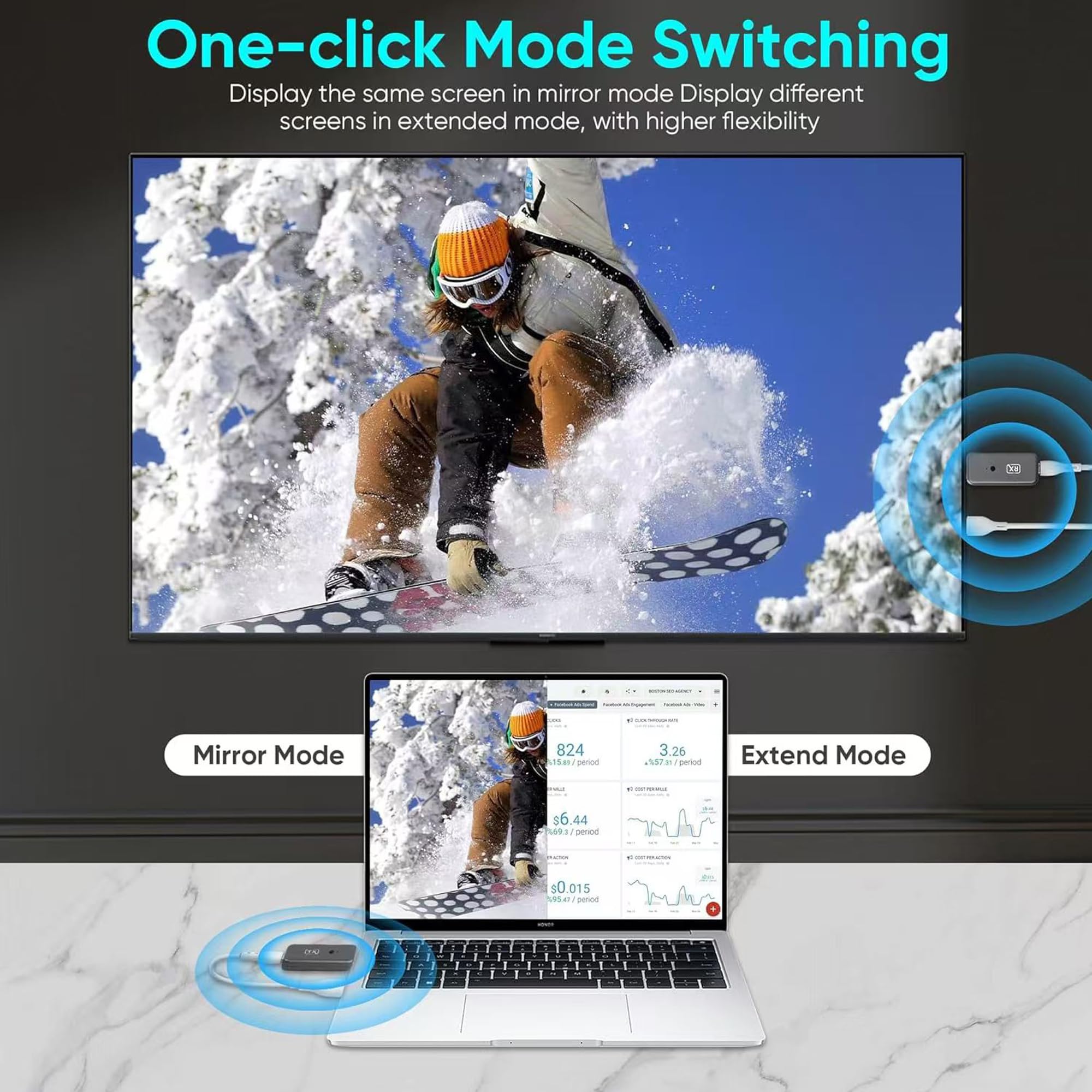 T81 Wireless Hdmi Transmitter And Receiver, Plug & Play Portable Wireless Hdtv Extender Kit For Streaming Video And Audio To Hdt