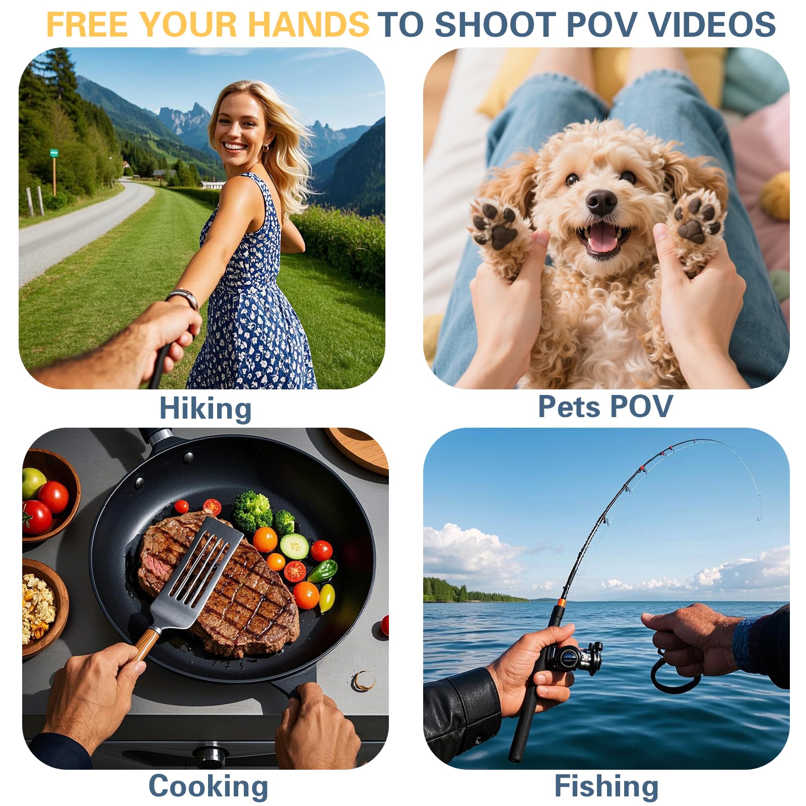 Beviliu Magnetic Neck Phone Holder For Recording, Hands Free Pov/Vlog Neck Mount With Chest Strap, Video Filming For Cooking/Rid