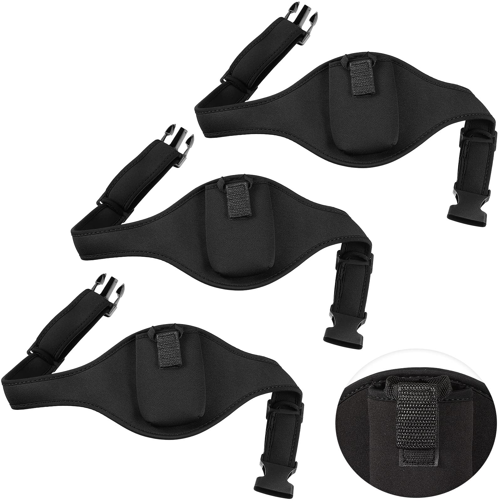 Weewooday 3 Packs Mic Belt Wireless Microphone Belt For Theatre Microphone Holder Waistband Bag For Fitness Instructor Micro Spe