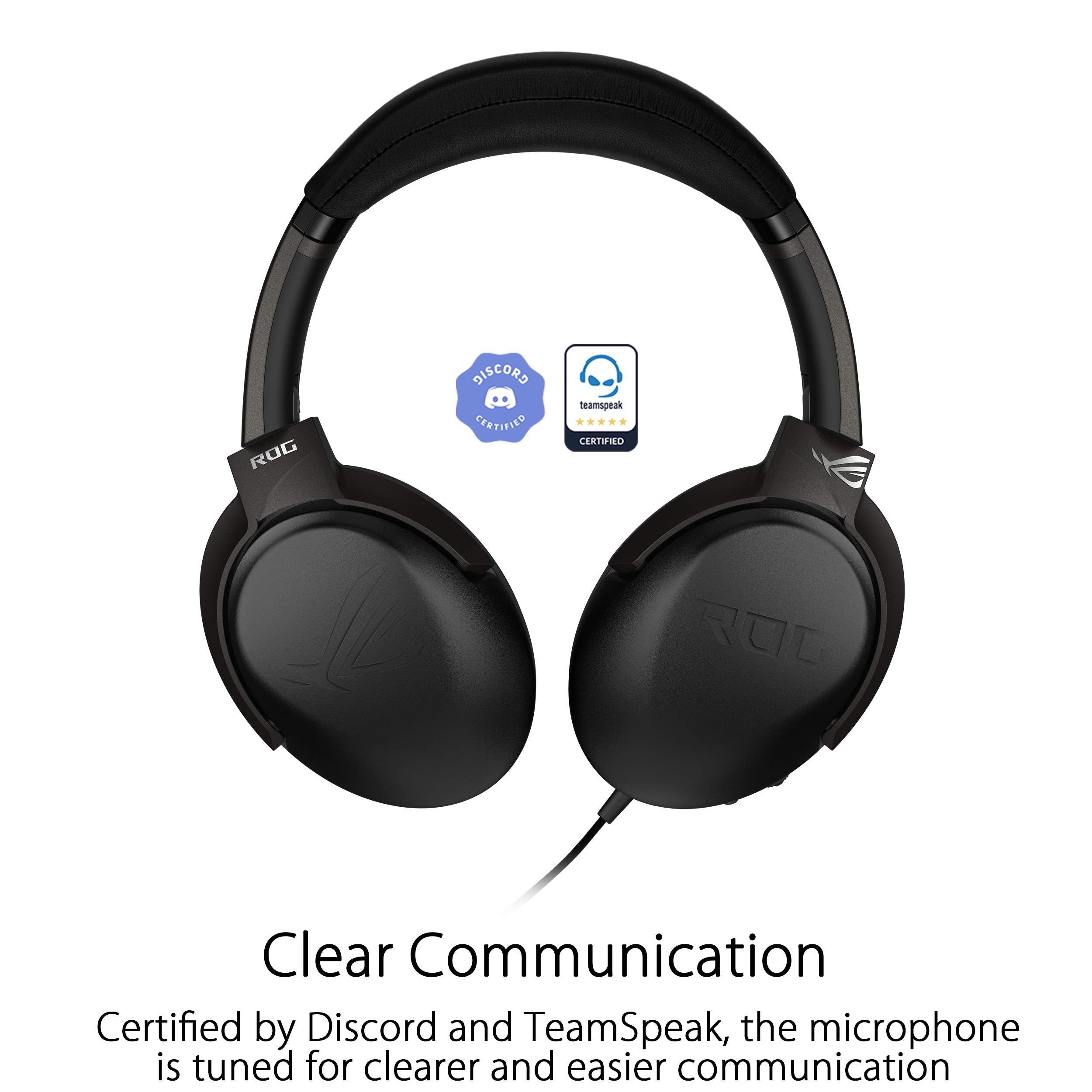 Asus Rog Strix Go Gaming Headphones With Usb C Adapter | Ai Powered Noise Cancelling Microphone | Over Ear Headphones For Pc, Ma