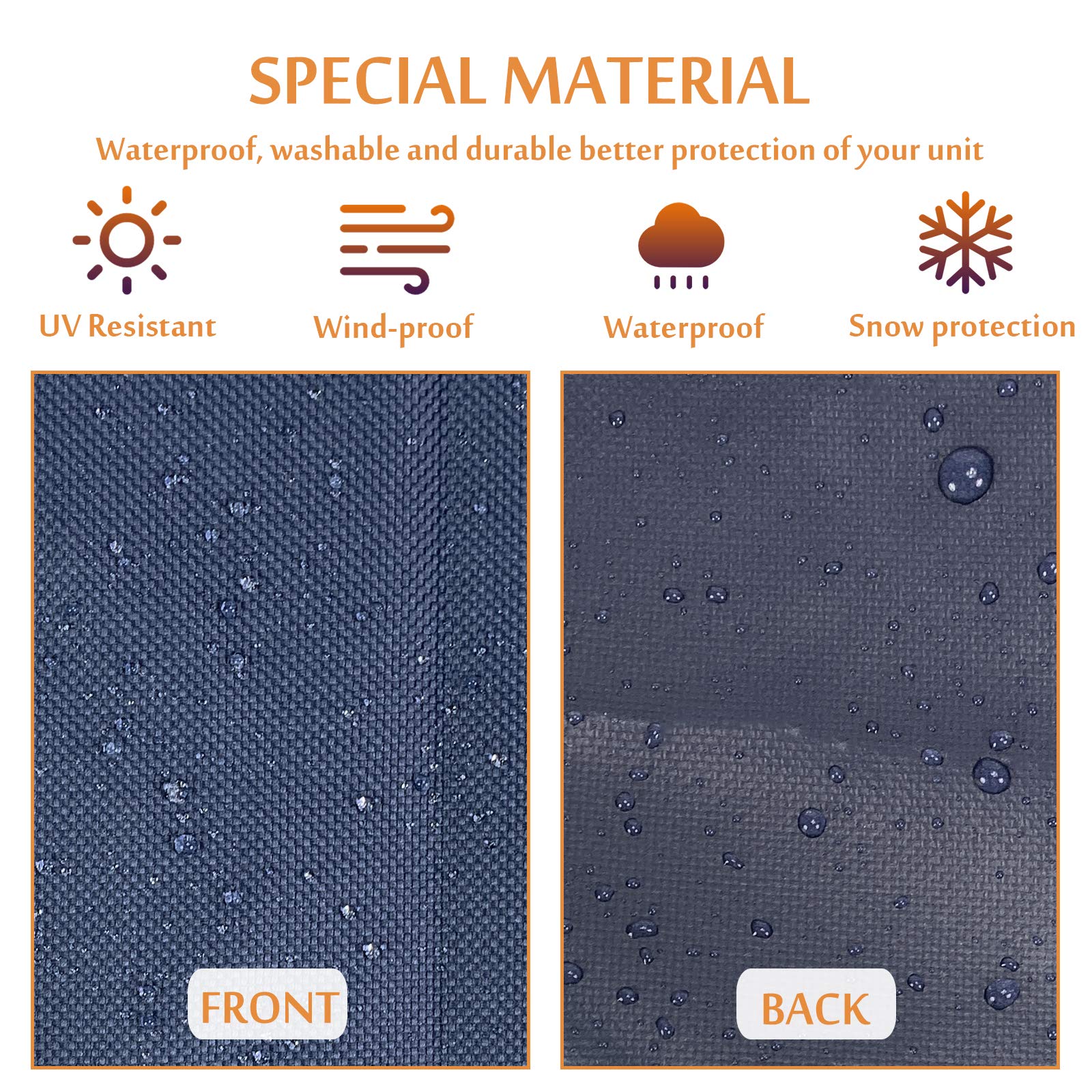 Foozet Air Conditioner Cover For Outside Units, Ac Cover For Central Units, Heavy Duty Winter Top, 32 X 32