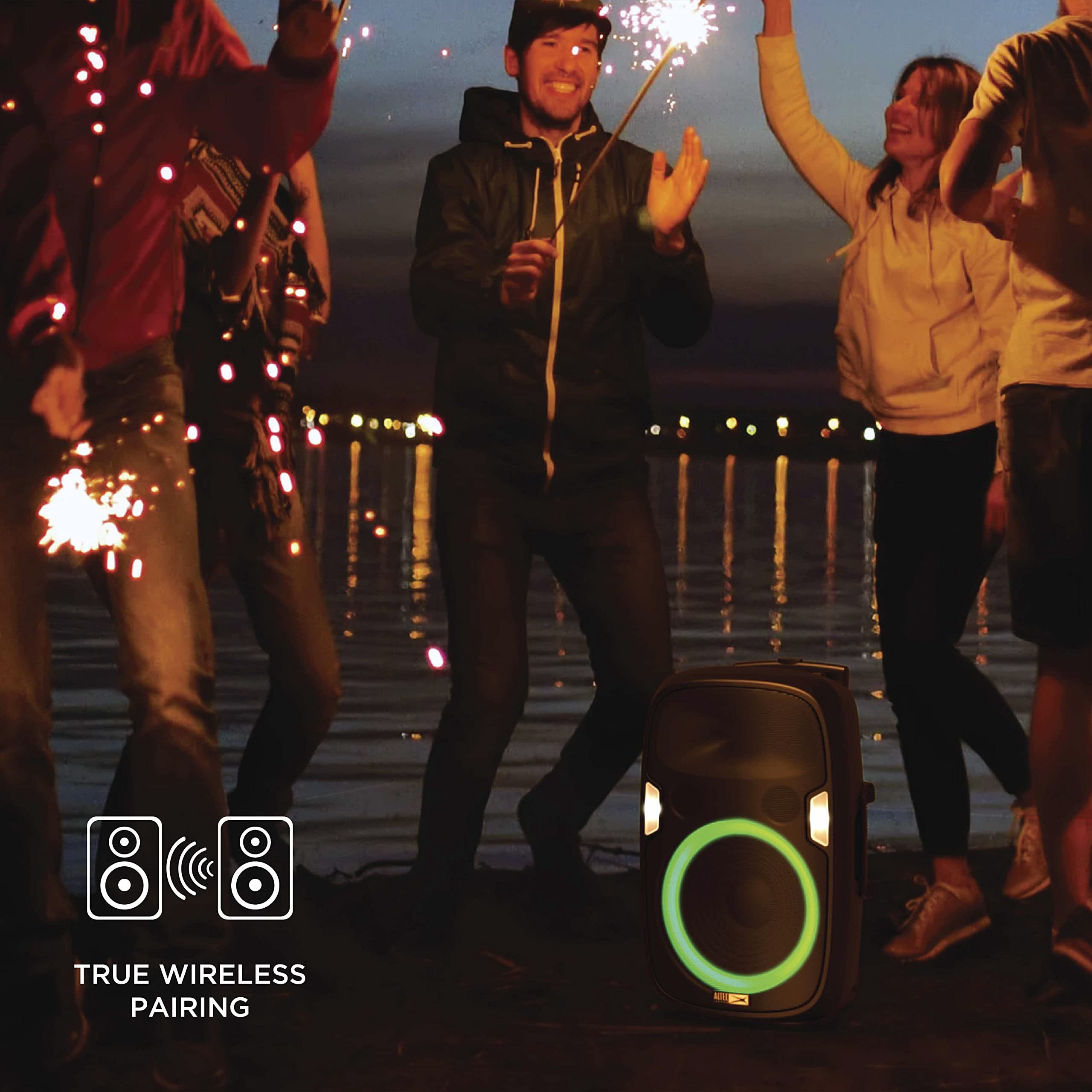 Altec Lansing Soundrover 75 Wireless Speaker 75W Bluetooth Speaker With A Long Lasting 10 Hour Battery, 50 Foot Range, Multi Led